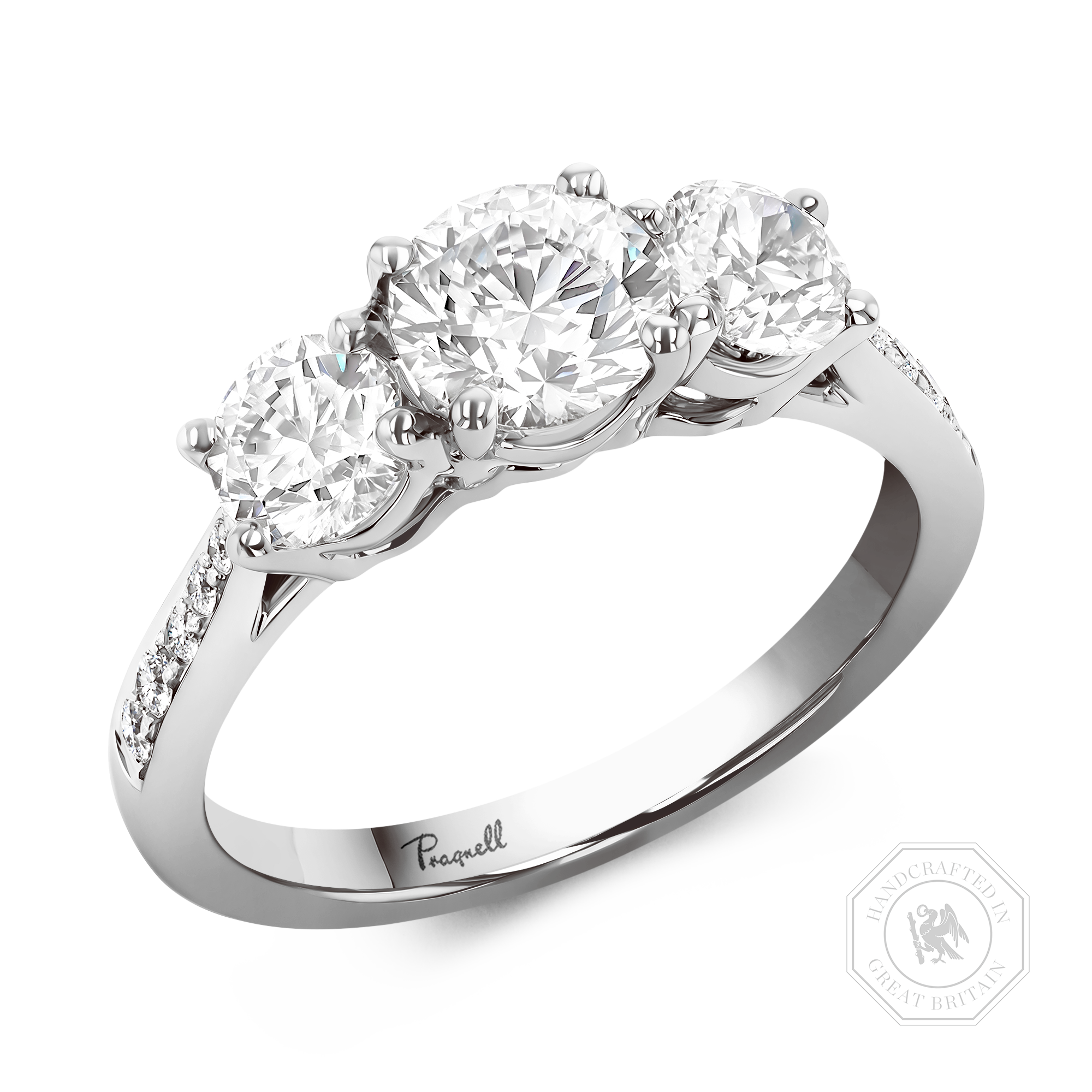 Duchess 1.60ct Diamond Three Stone Ring Brilliant cut, Claw set_1