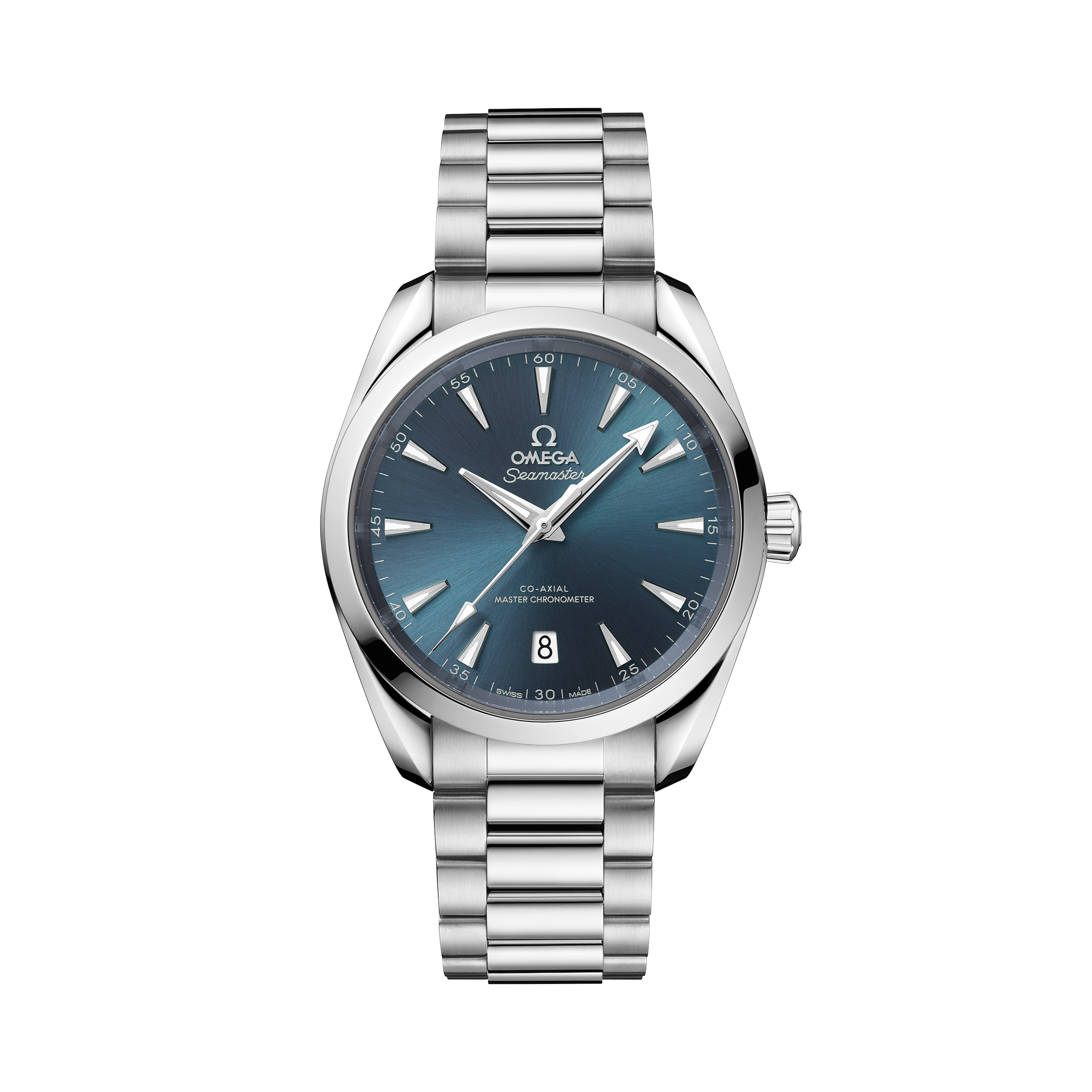 Omega Seamaster Aqua Terra 38mm, Blue Dial, Baton Numerals_1