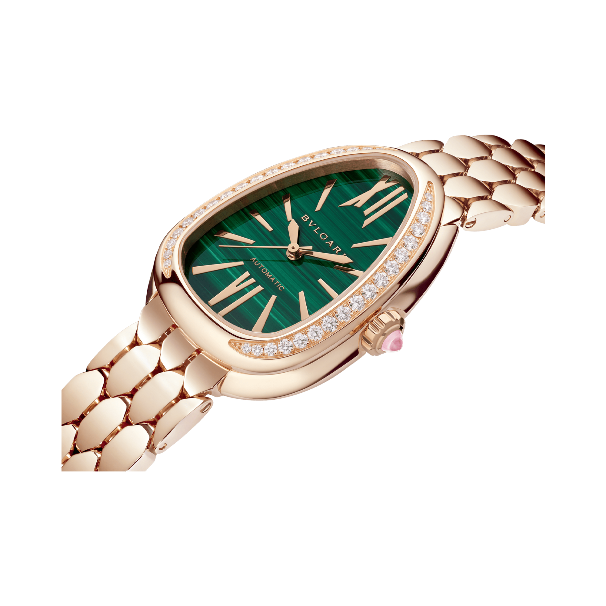 Bvlgari Serpenti Seduttori 34mm, Green Dial, Baton/Roman Numerals_2