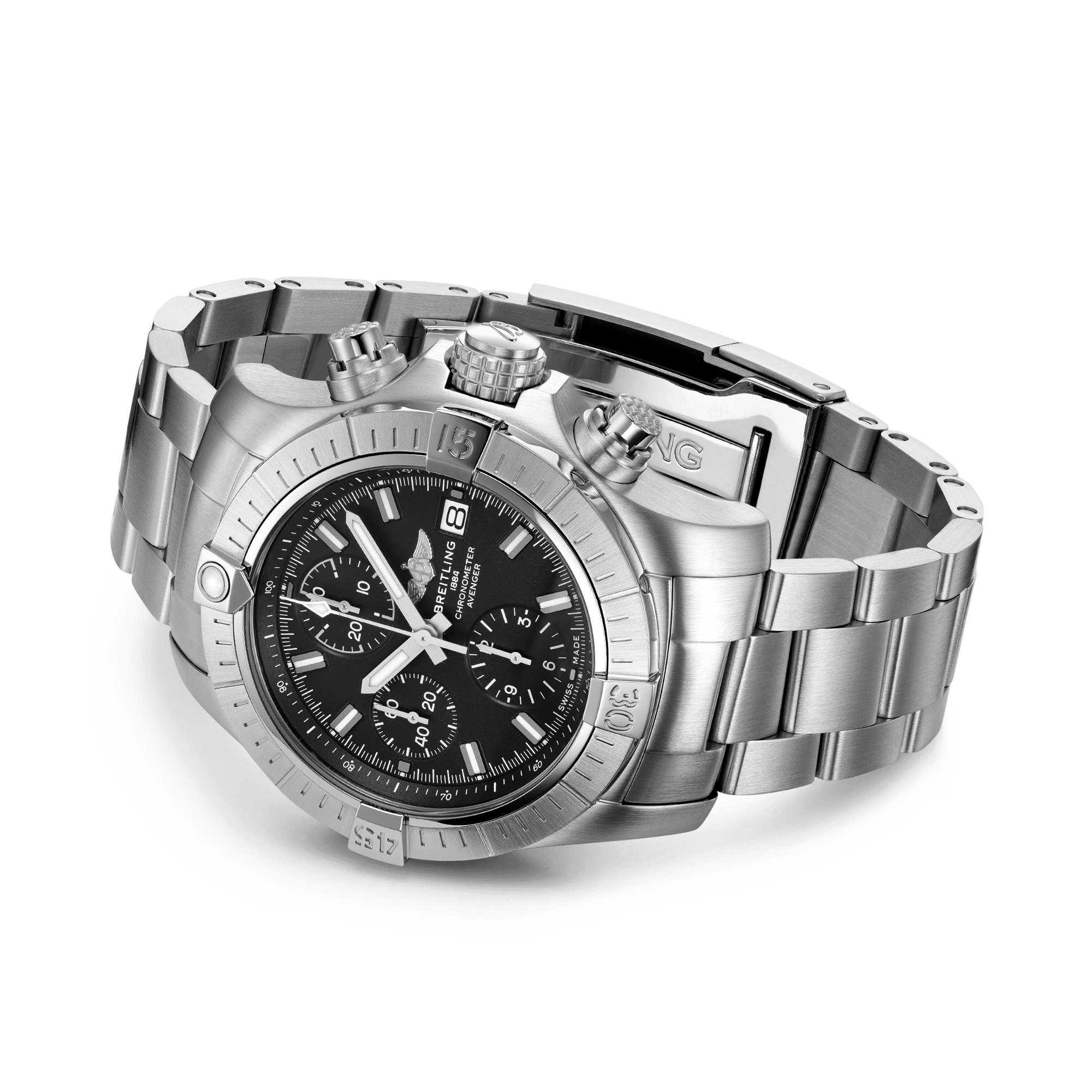 Breitling Avenger Chronograph 43 43mm, Black Dial, Baton Numerals_4