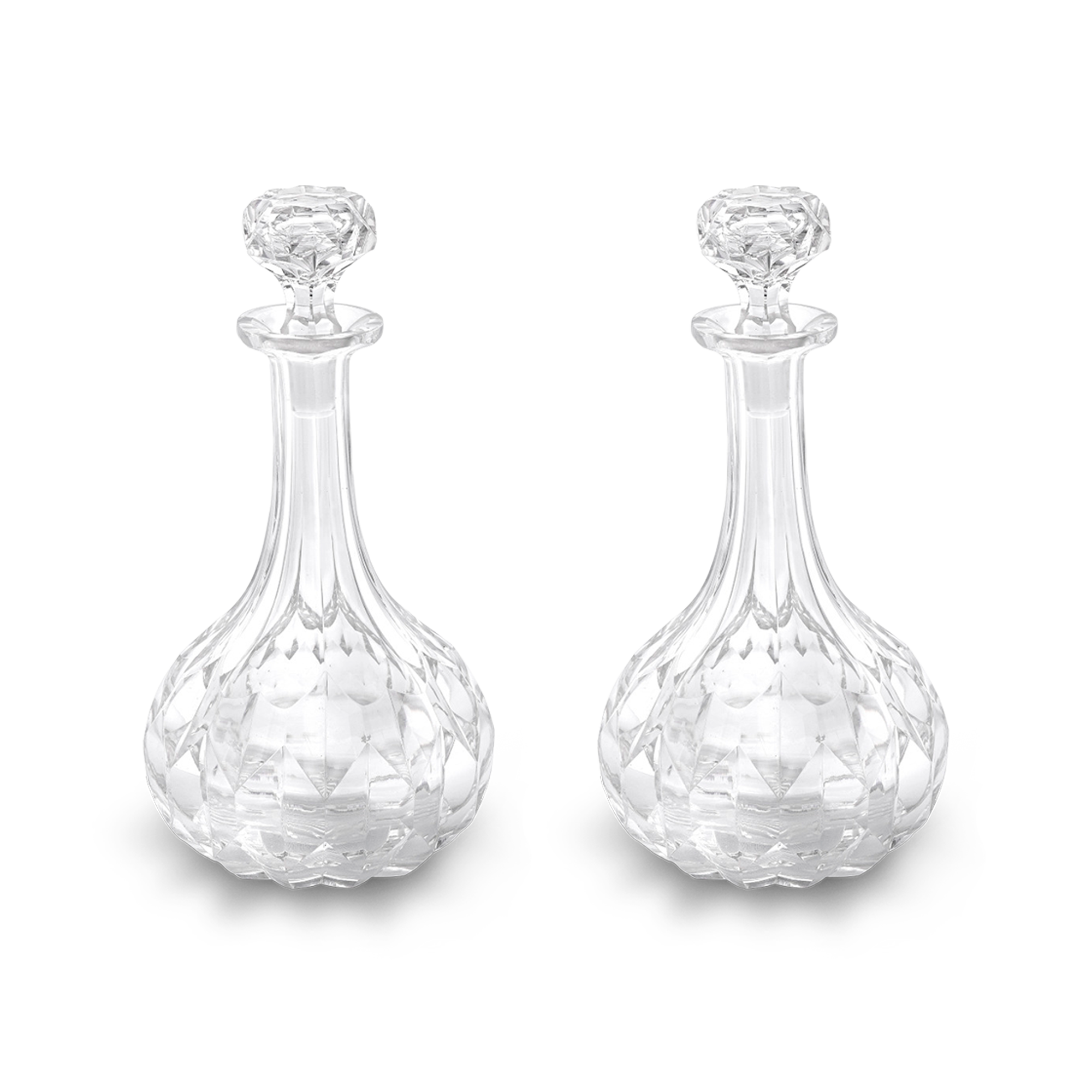 Cut Glass Victorian Pair of Cut Glass Decanters _1