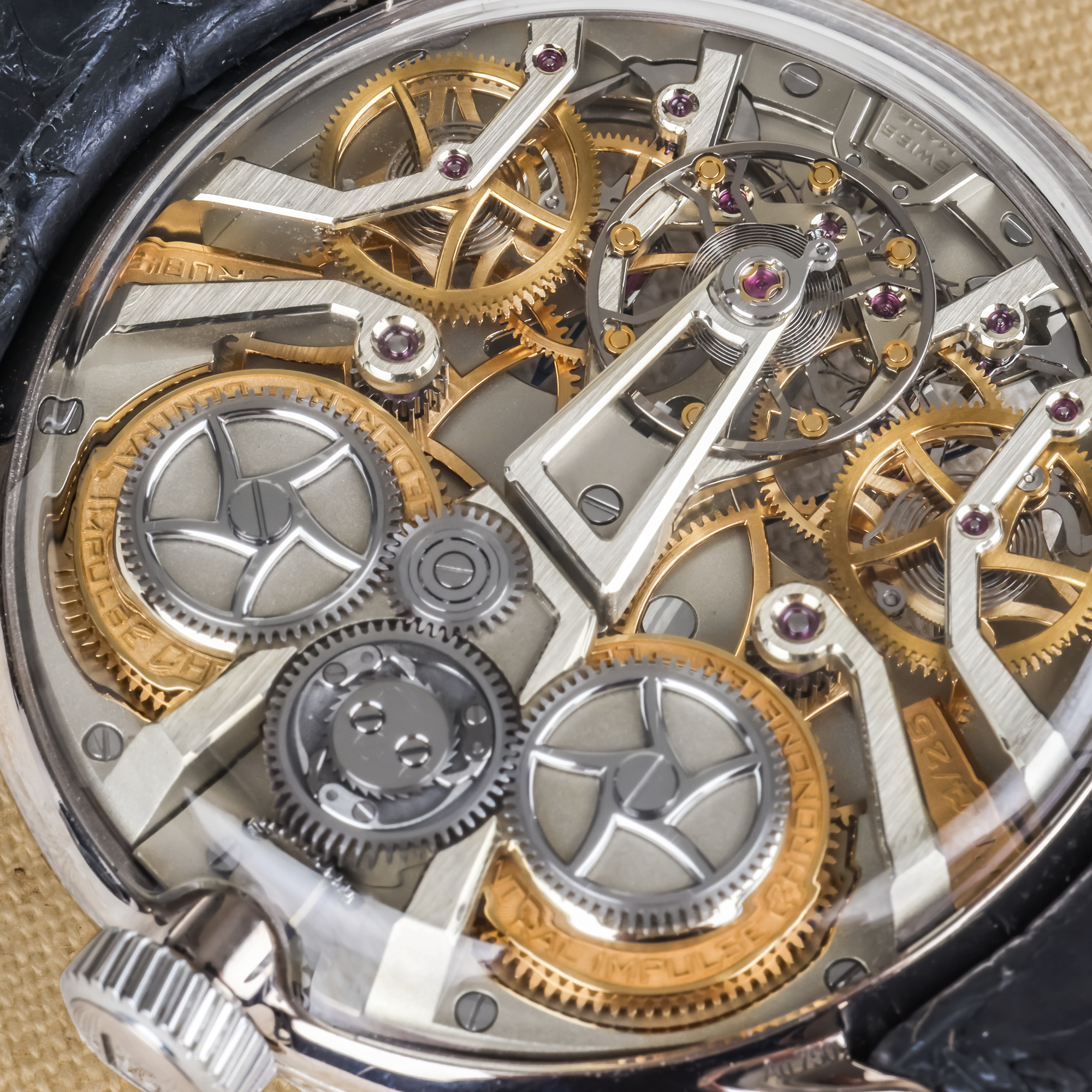 Lederer Pre-owned Central Impulse Chronometer 44mm, Rhodium Dial, Baton Numerals_8