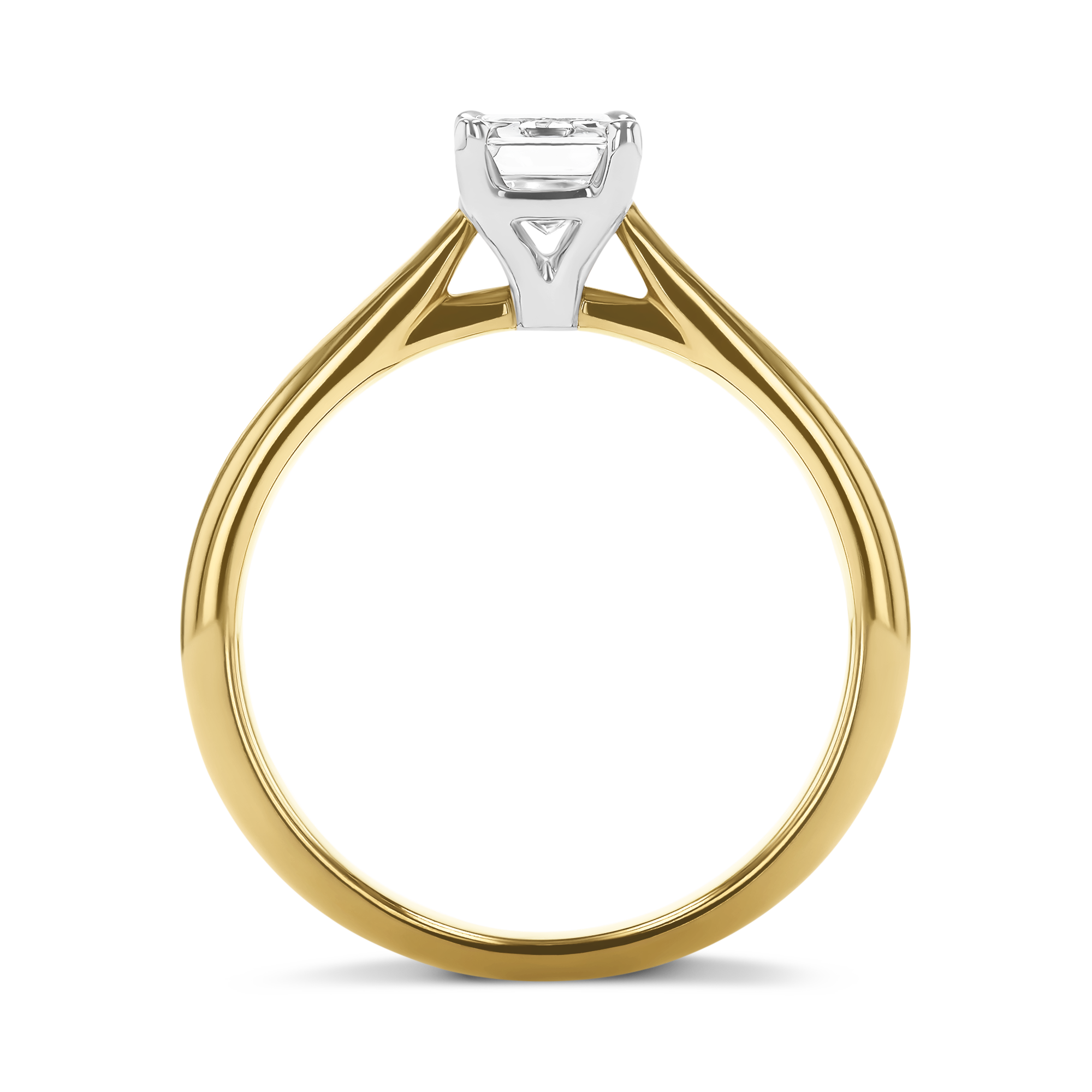 Gaia 0.50ct Diamond Ring Emerald Cut, Claw Set_3