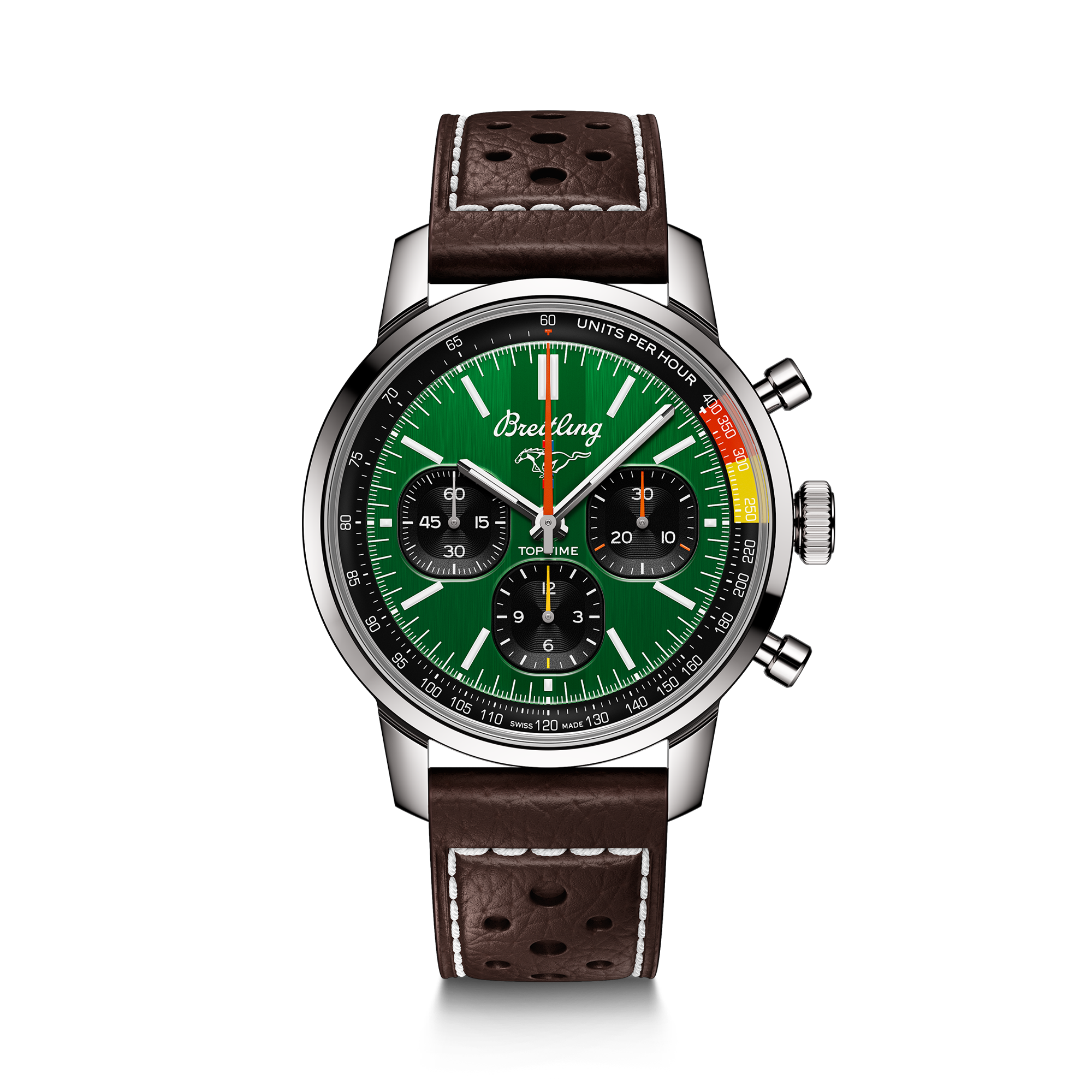 Breitling Top Time B01 Ford Mustang 41mm, Green Dial, Baton Numerals_1