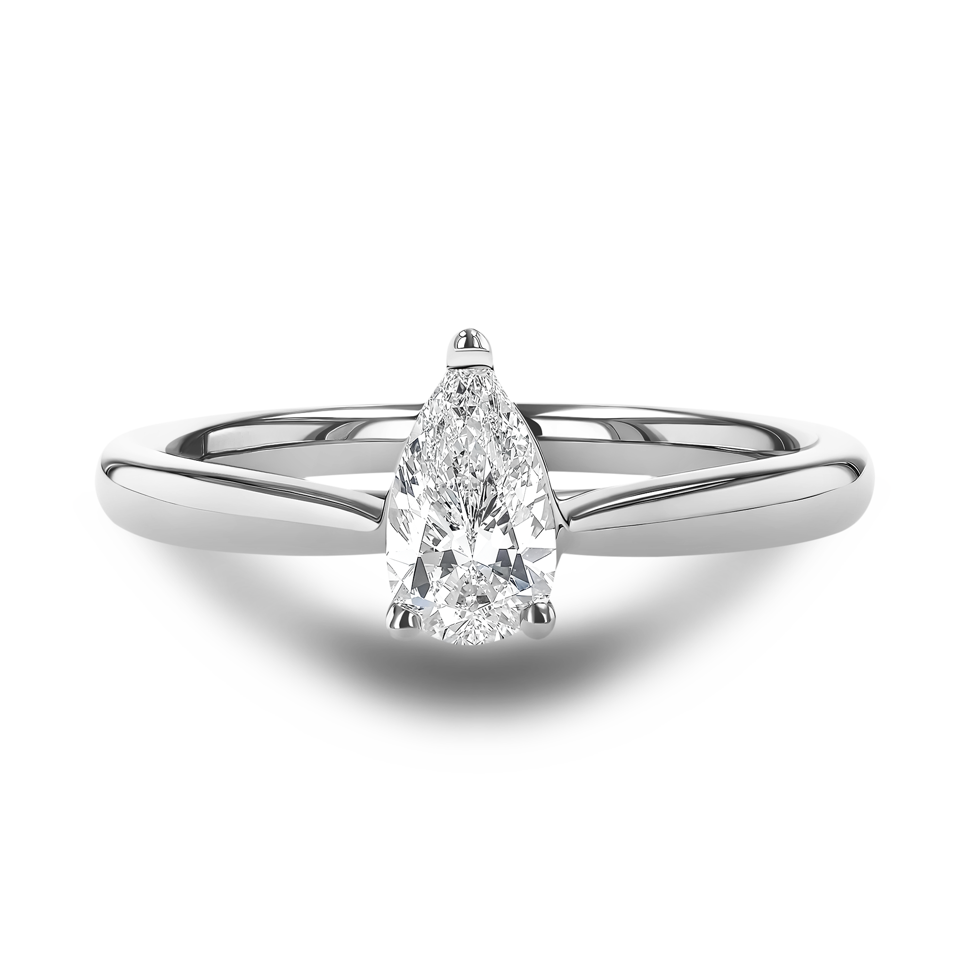 Classic 0.51ct Diamond Solitaire Ring Pearshape, Claw Set_2