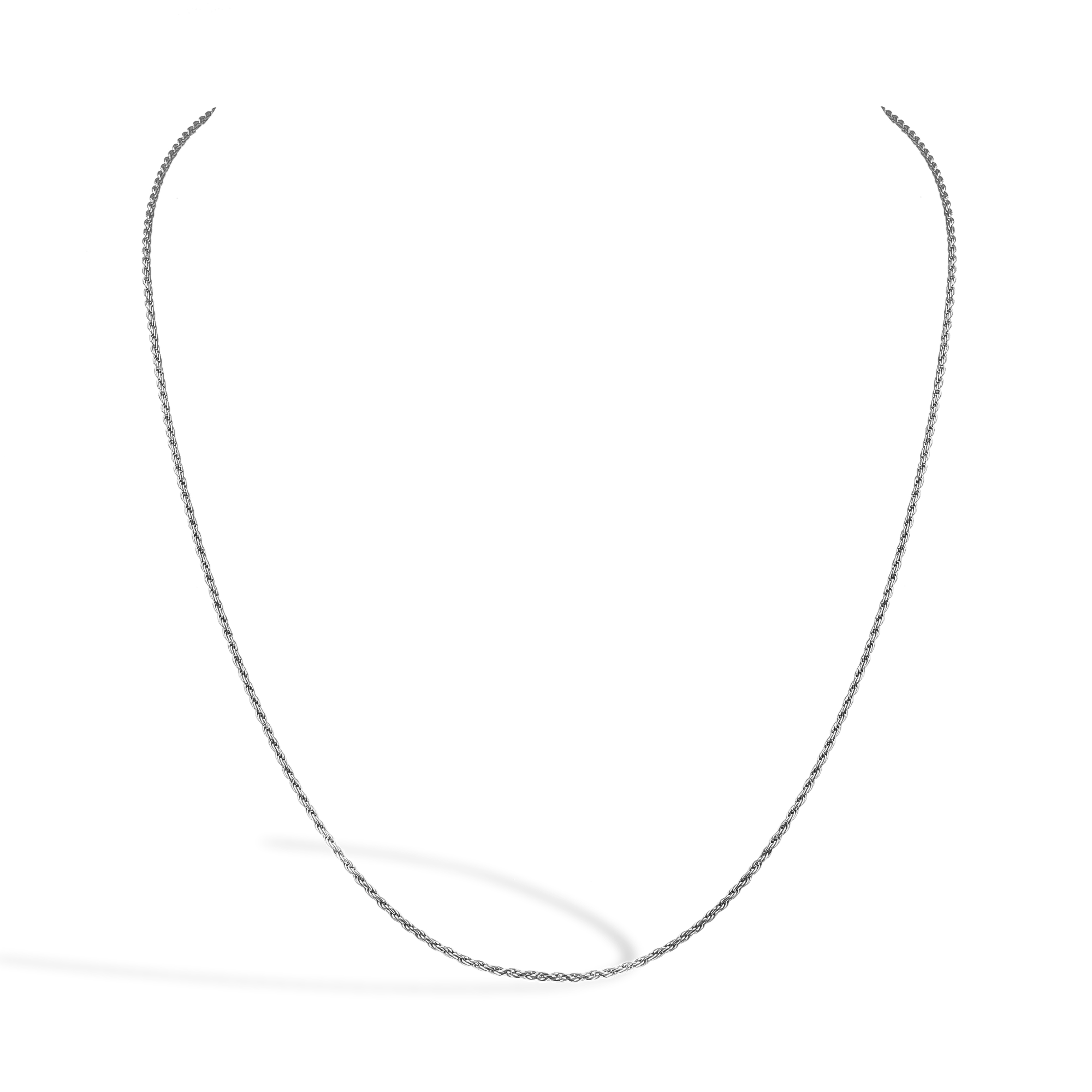 Medium Rope Style Chain (45cm) Brilliant Cut, Rubover Set_1