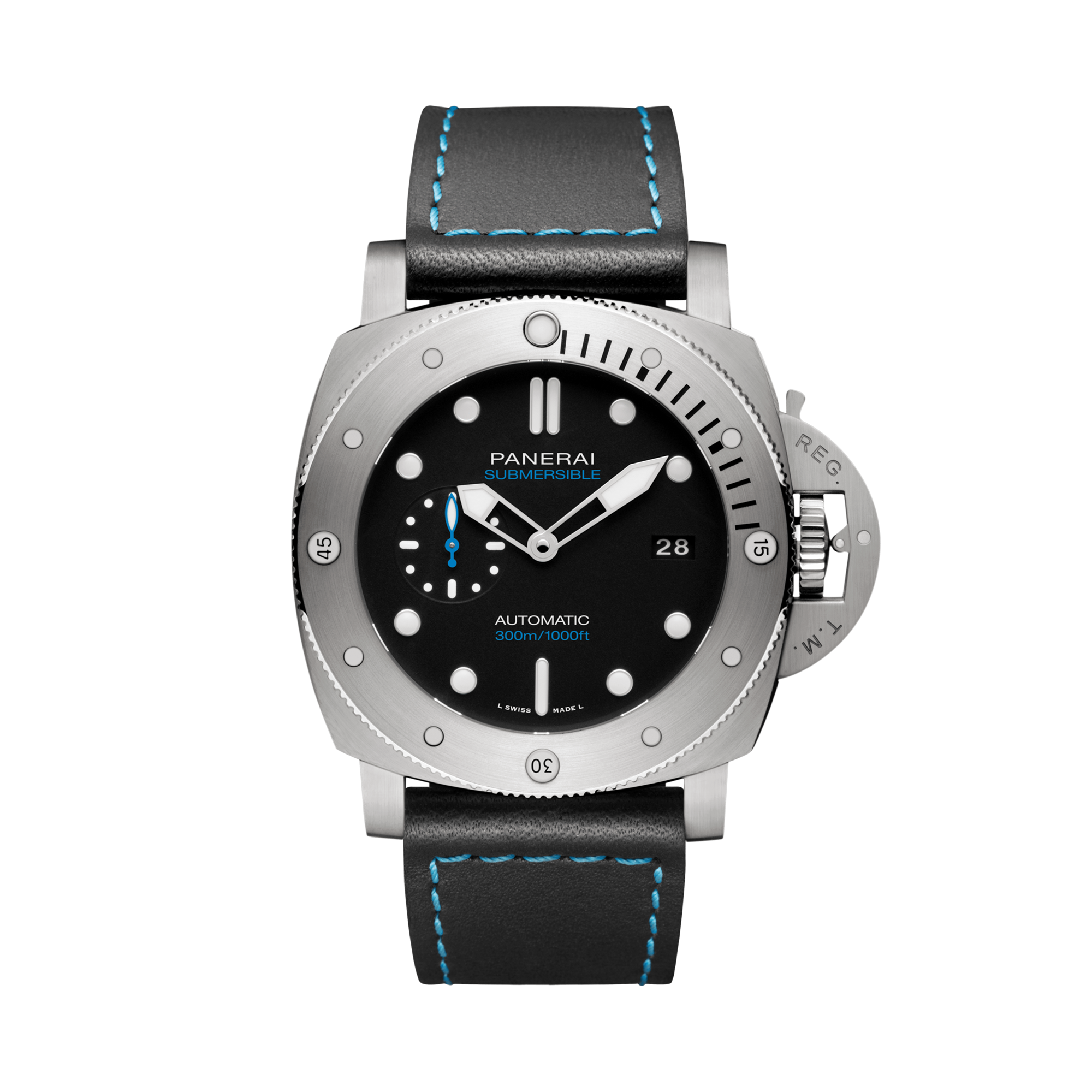 Panerai Submersible - 47mm 47mm,Black Dial, Baton Numerals_4