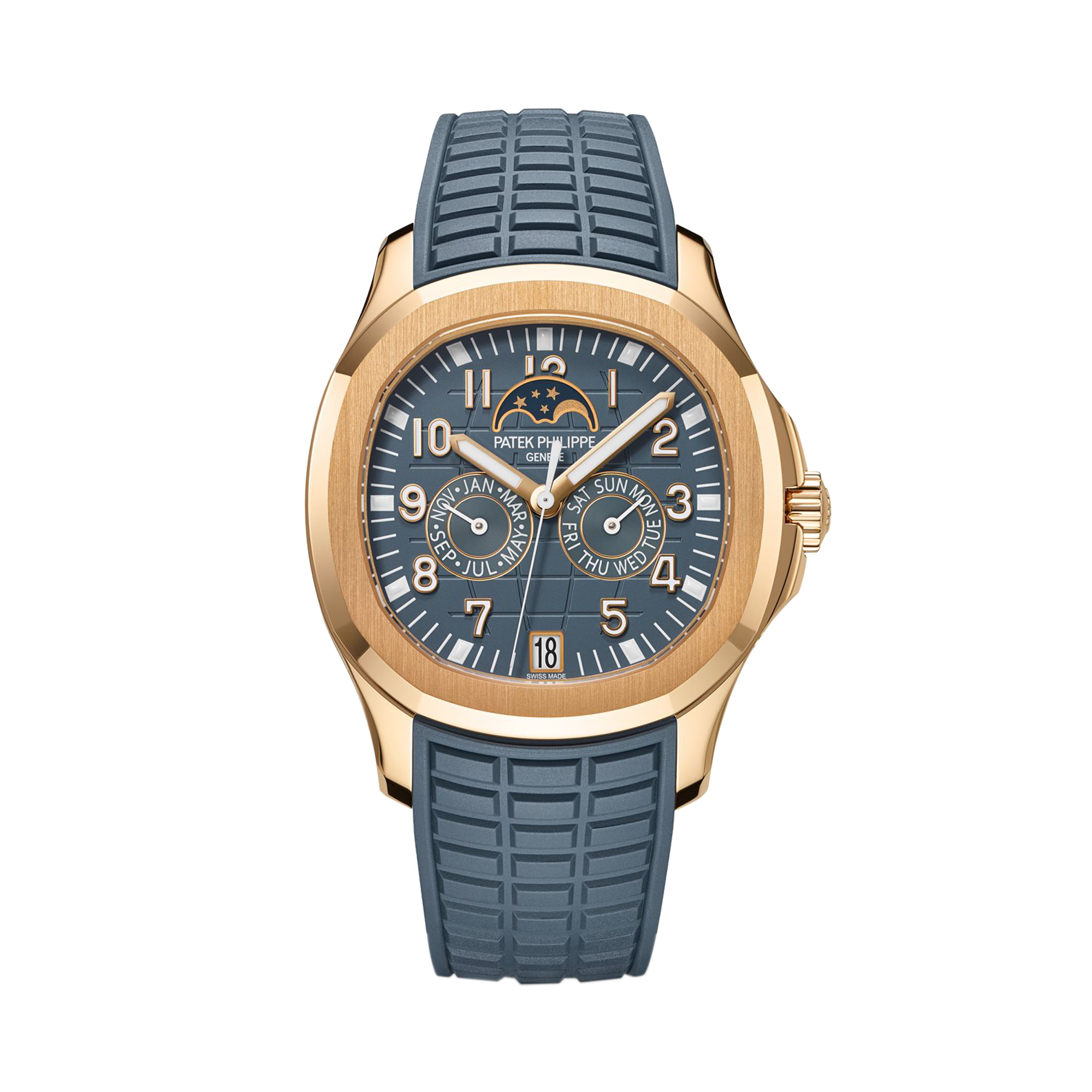 Patek Philippe Aquanaut 39.9mm, Blue-Grey Dial, Arabic Numerals_1