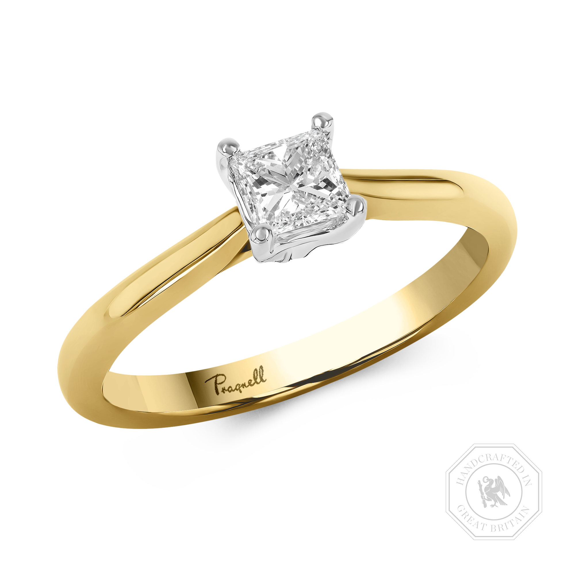 Gaia 0.40ct Princess Cut Diamond Ring Princess Cut, Claw Set_1