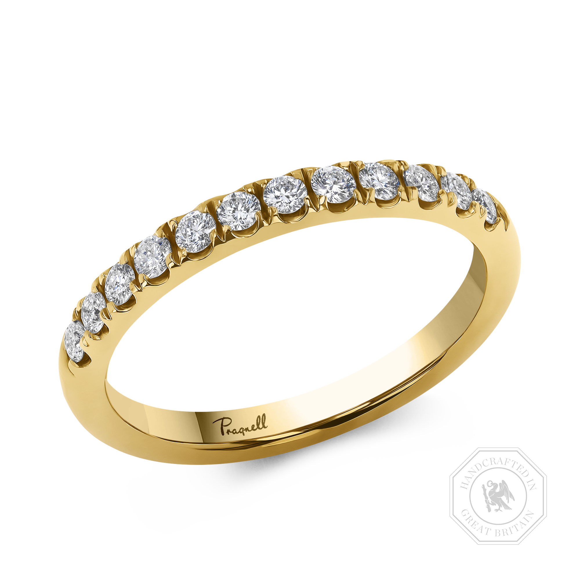 Celestial 0.33ct Diamond Half Eternity Ring Brilliant Cut, Micro Pavé Set_1