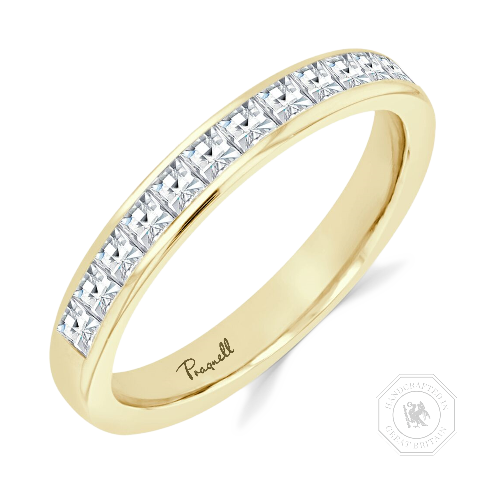 French Cut Diamond Half Eternity Ring French Cut, Half Eternity, Channel Set_1