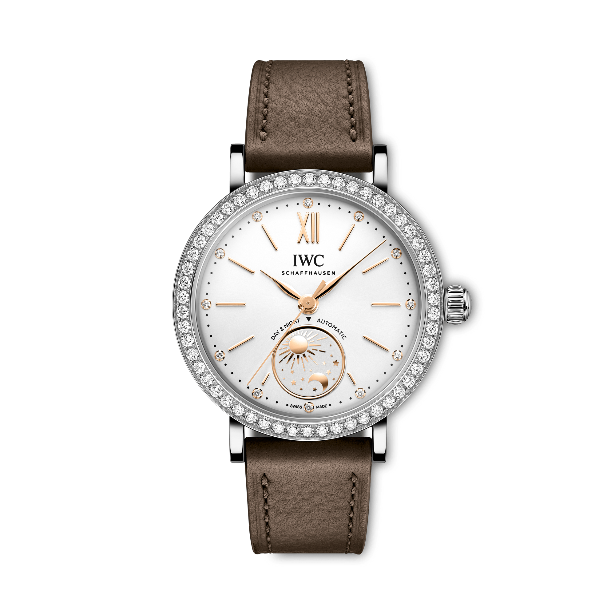 IWC Portofino Automatic Day & Night 34 34 mm, Silver Dial, Diamond Numerals_1