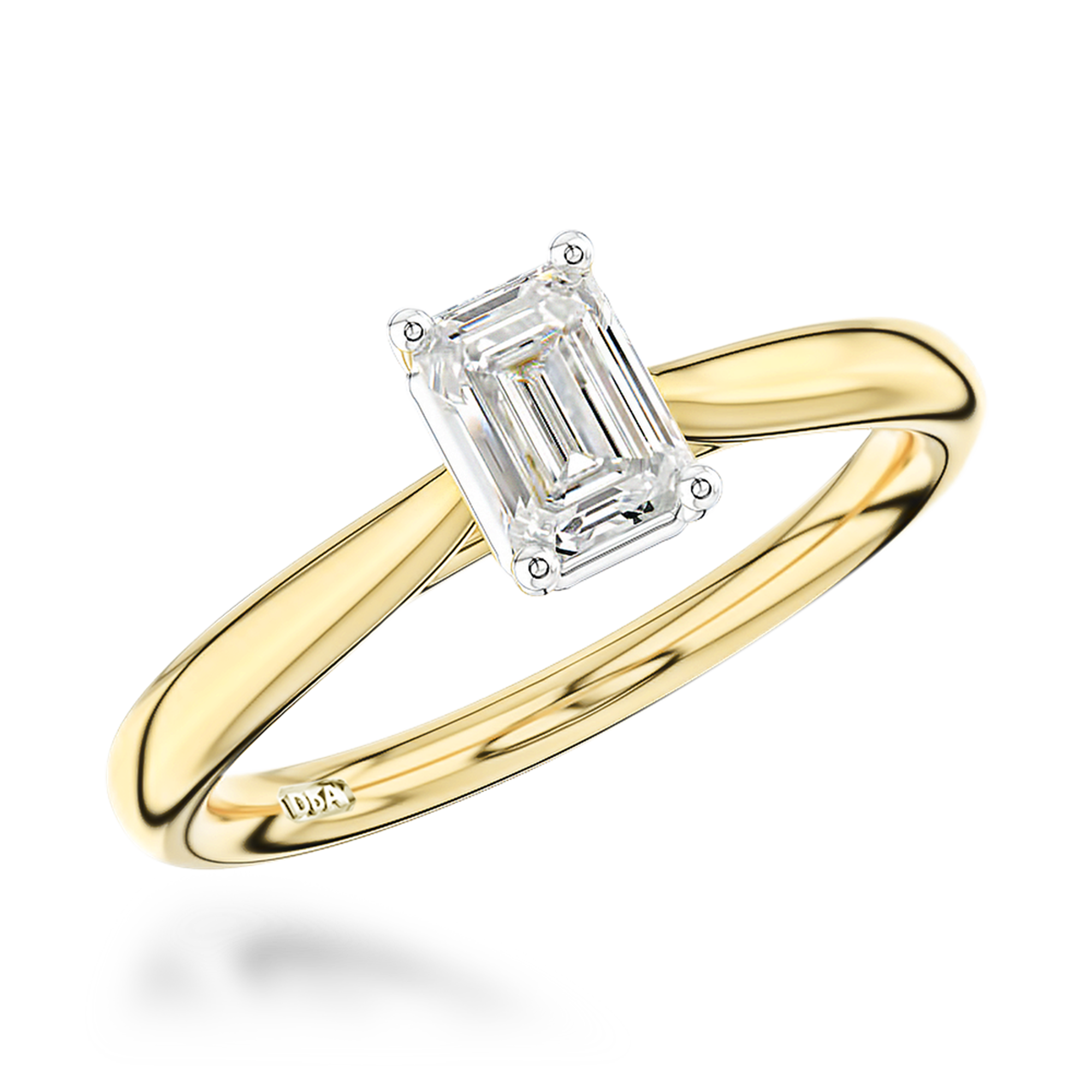 Gaia 0.90ct Diamond Solitaire Ring Emerald Cut, Claw Set_1
