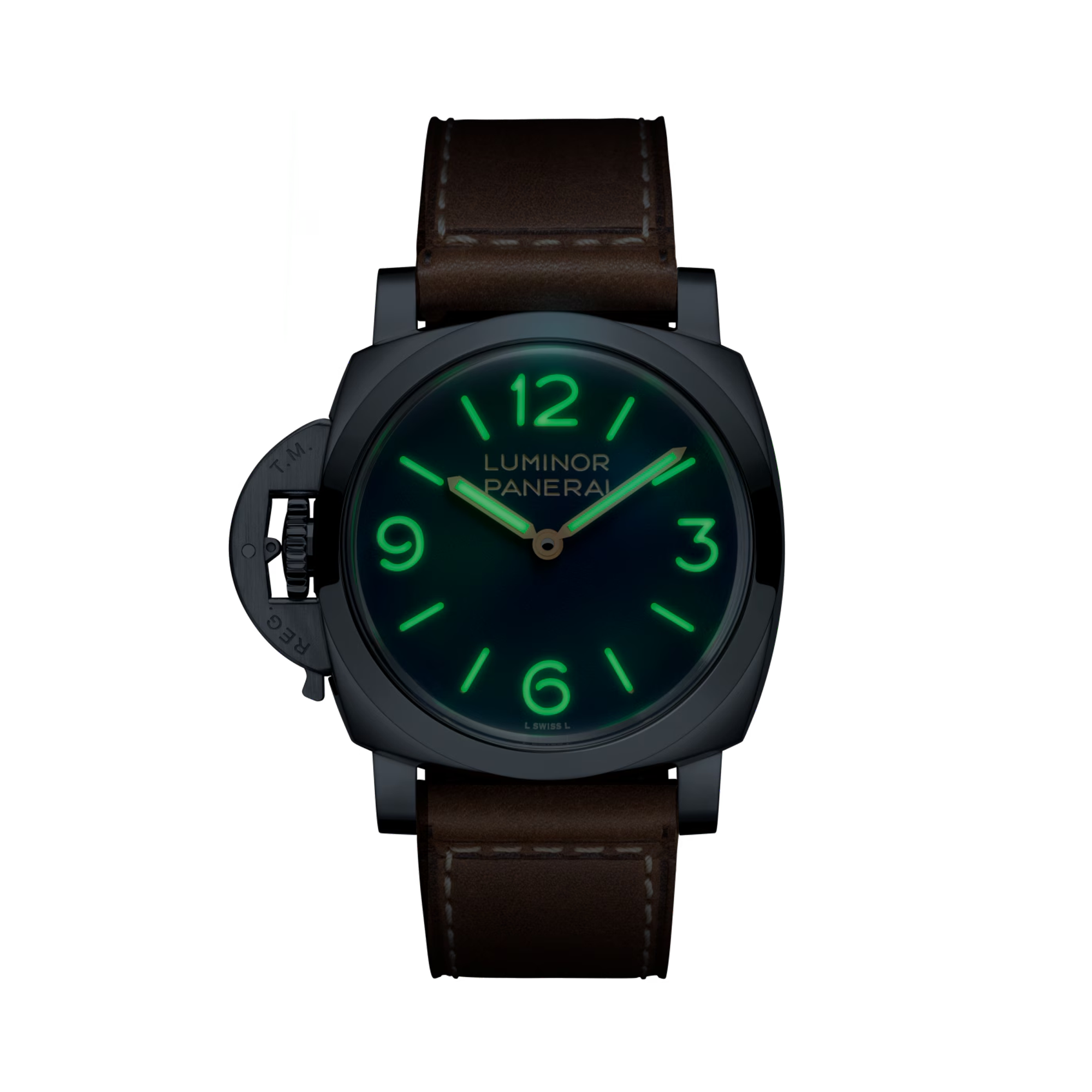 Destro Panerai Luminor 44mm, Blue Dial, Arabic/Baton Numerals_4