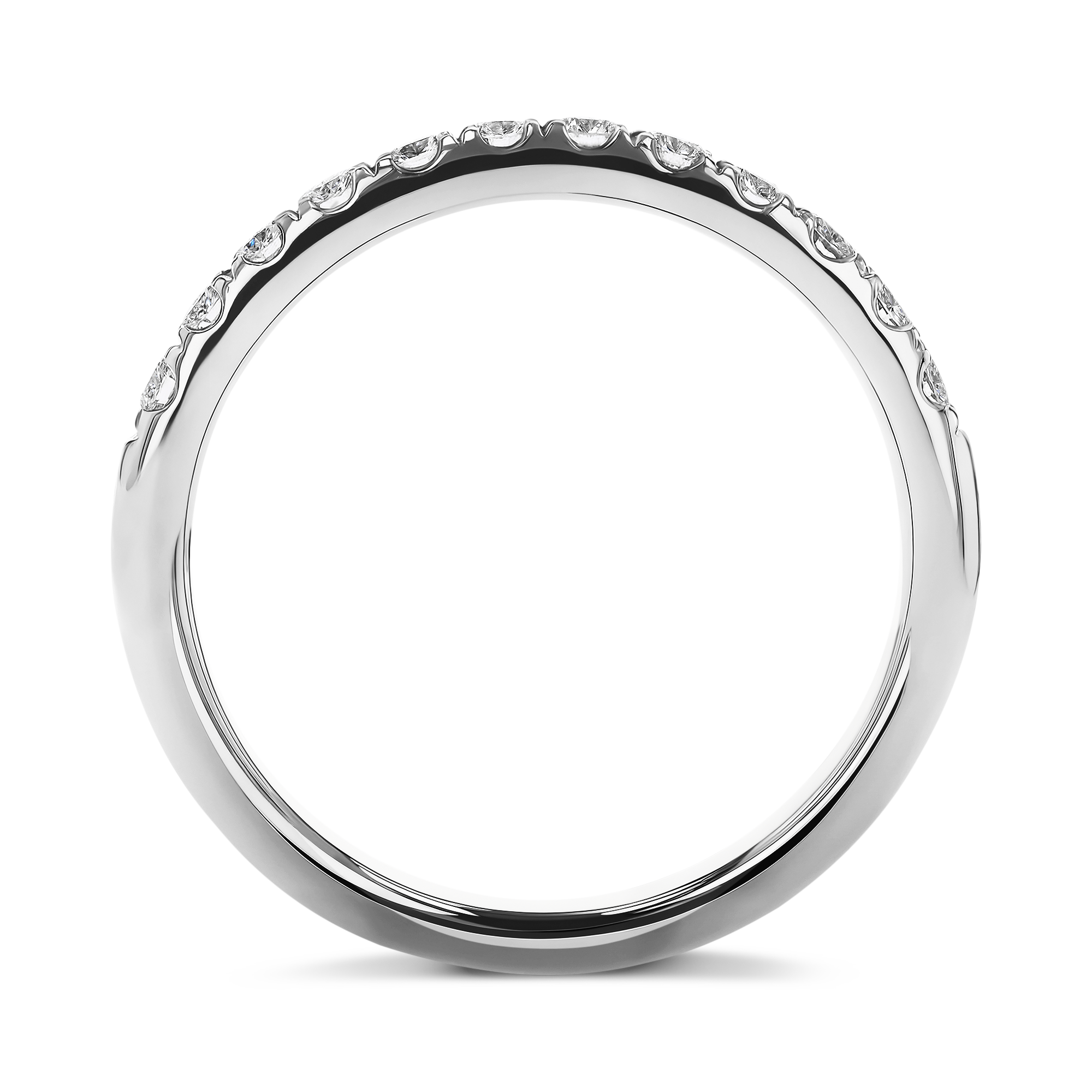 Brilliant Cut Diamond Half Eternity Ring Brilliant Cut  Half Eternity  Micro Pavé Set_3