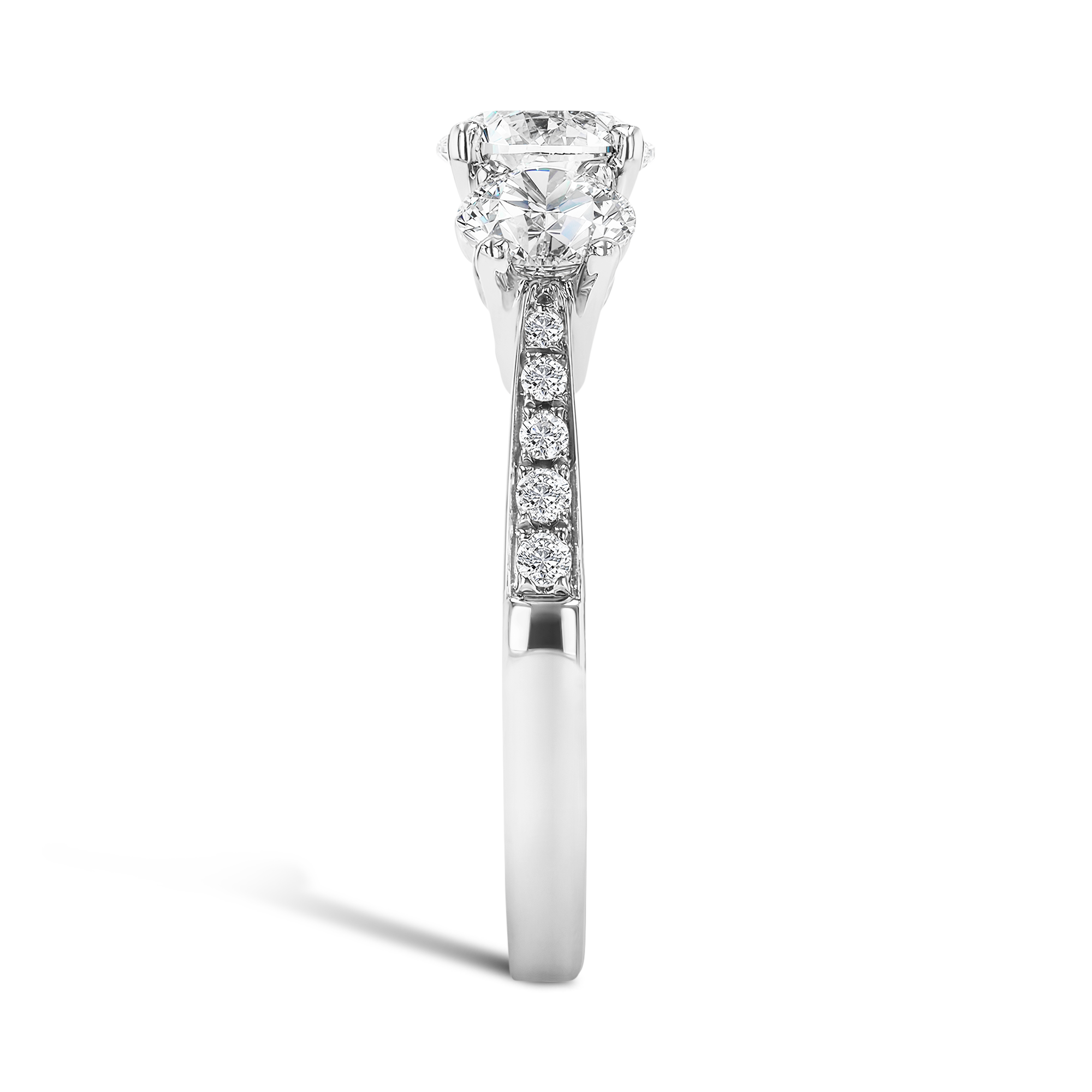 Duchess 0.98ct Diamond Three Stone Ring Brilliant cut, Claw set_4
