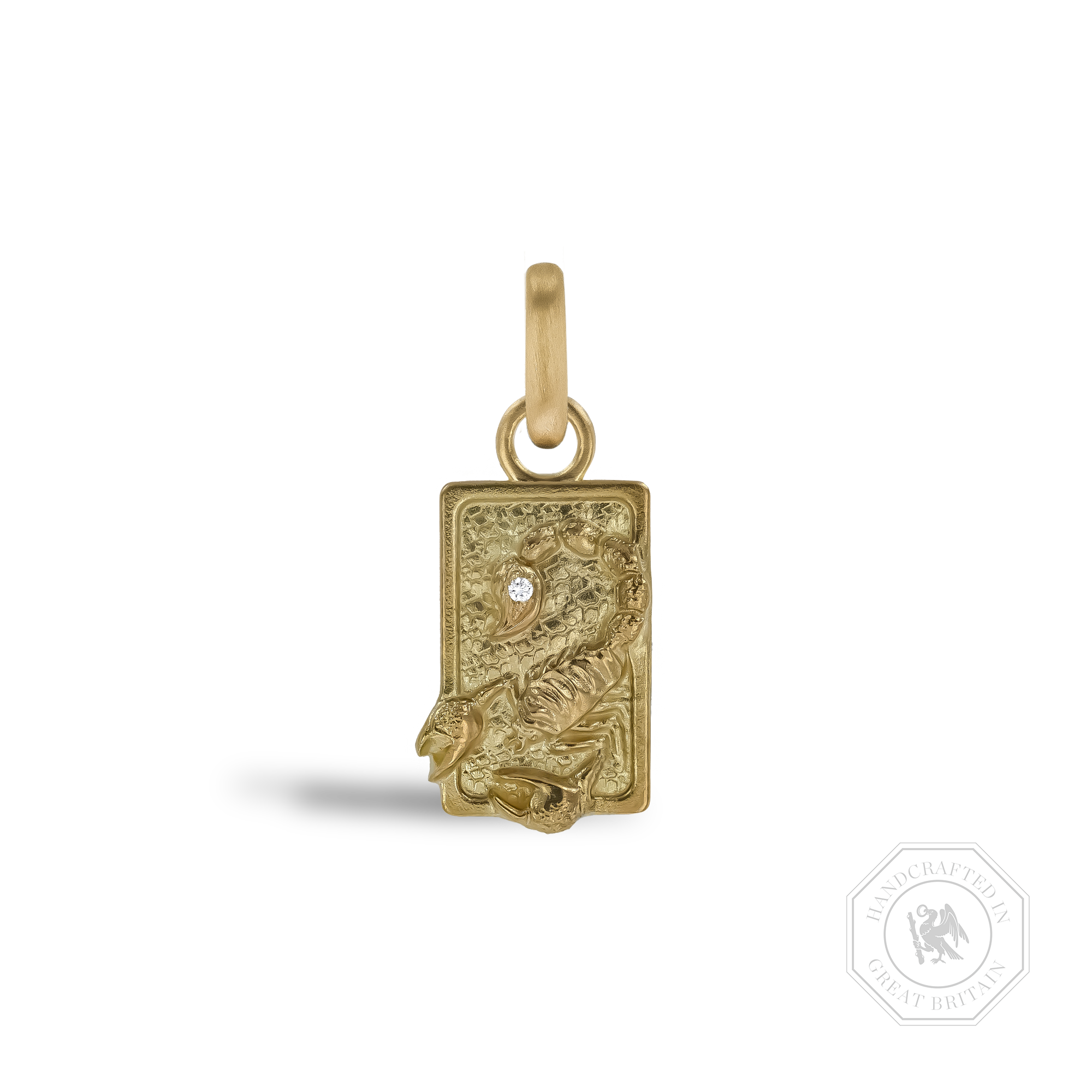 Zodiac Diamond Scorpio Pendant Charm Brilliant cut, Claw set_1