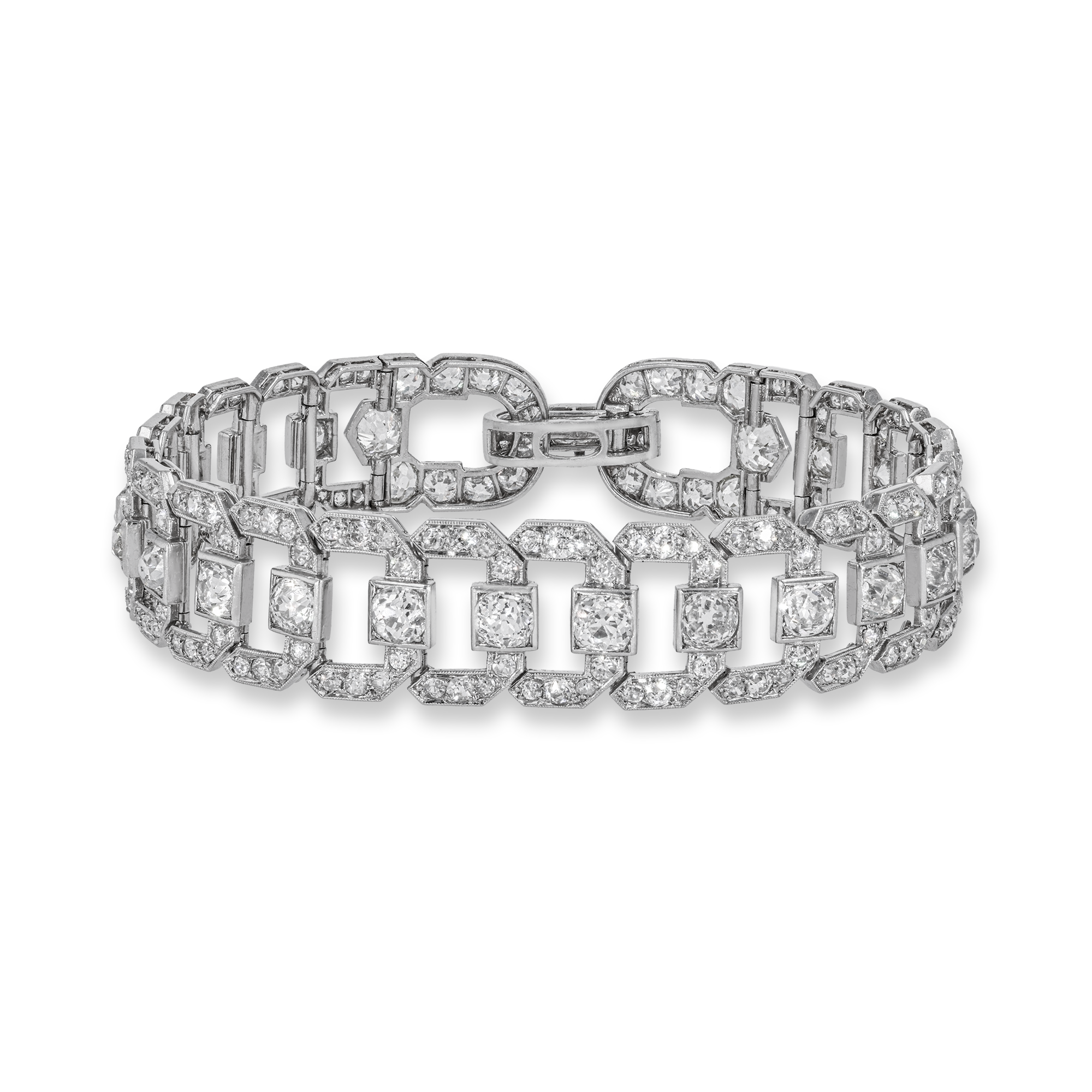 Vintage Diamond Tennis Bracelet 14K White Gold