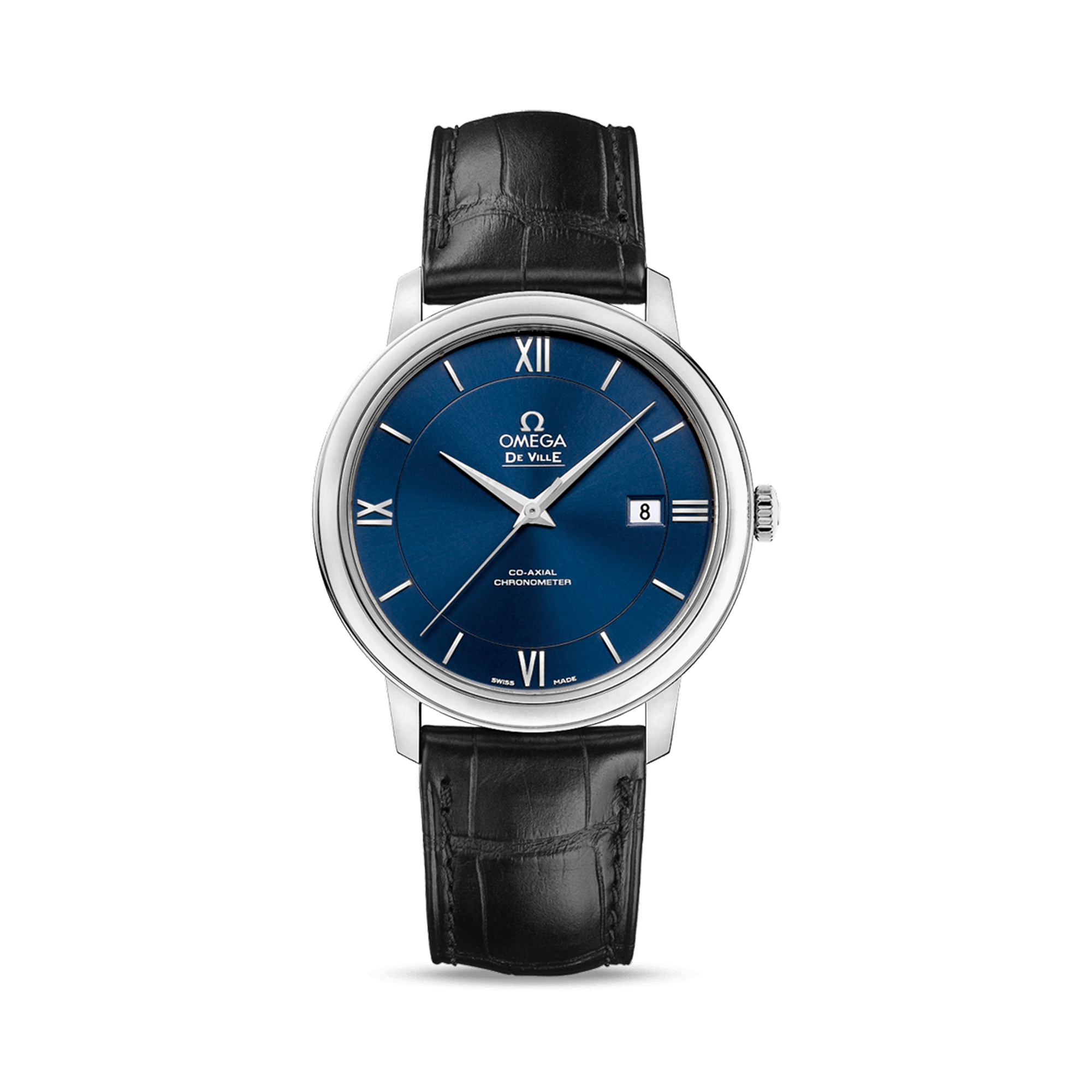 OMEGA De Ville Prestige 39.5mm, Blue Dial, Baton/Roman Numerals_1