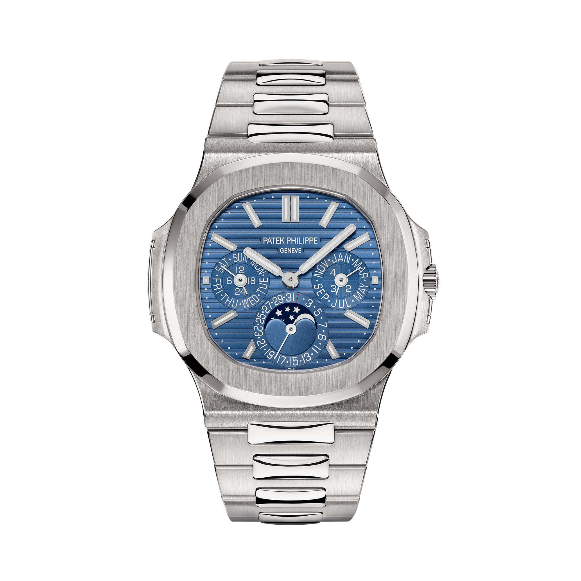 Patek Philippe Nautilus 40mm, Blue Dial, Baton Numerals_1