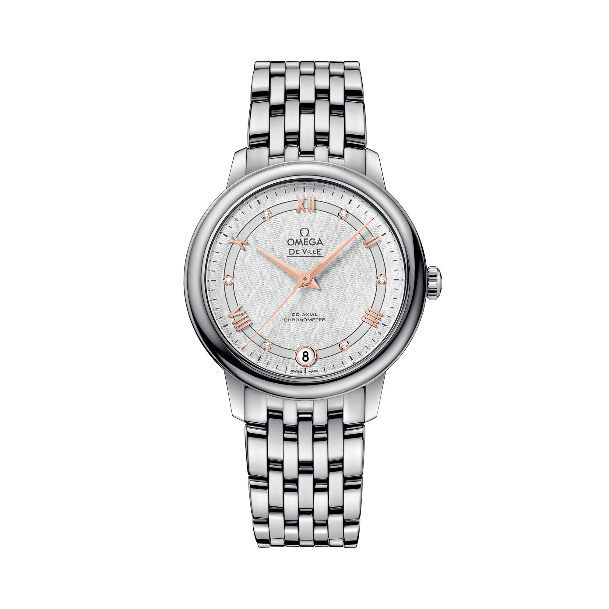 OMEGA De Ville Prestige 32.7mm, Silver Dial, Diamond Numerals_1