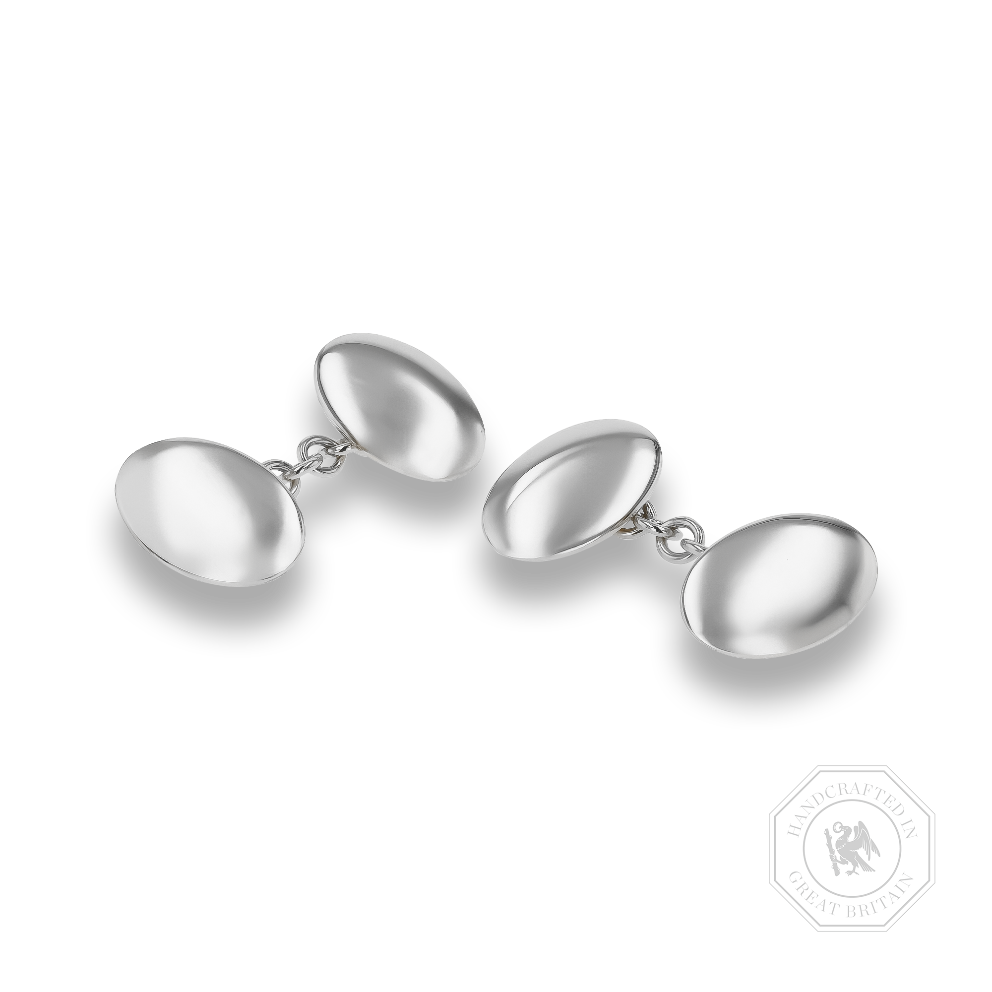 Oval Domed Chain Cufflinks _1