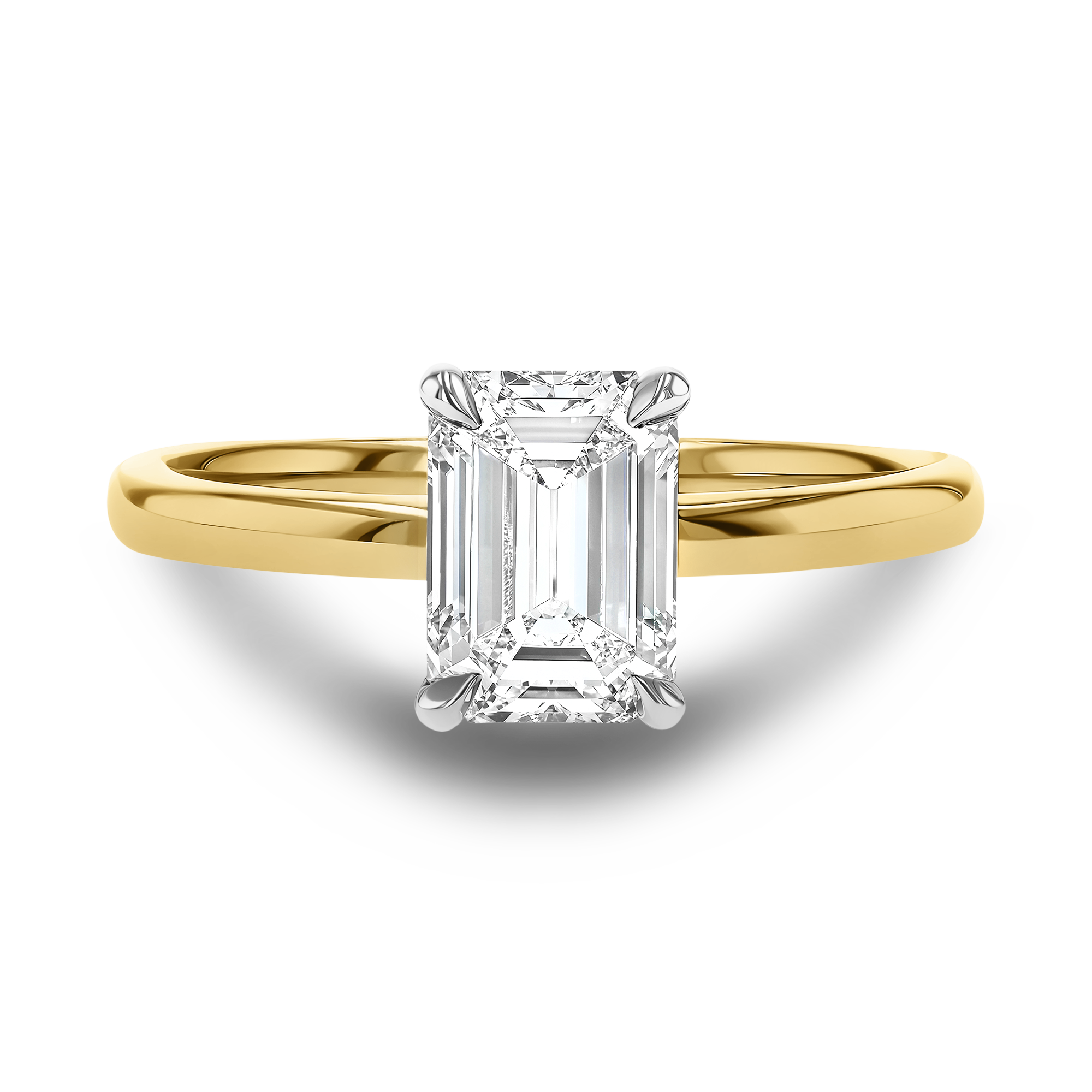 Classic 1.51ct Diamond Solitaire Ring Emerald Cut, Claw Set_2