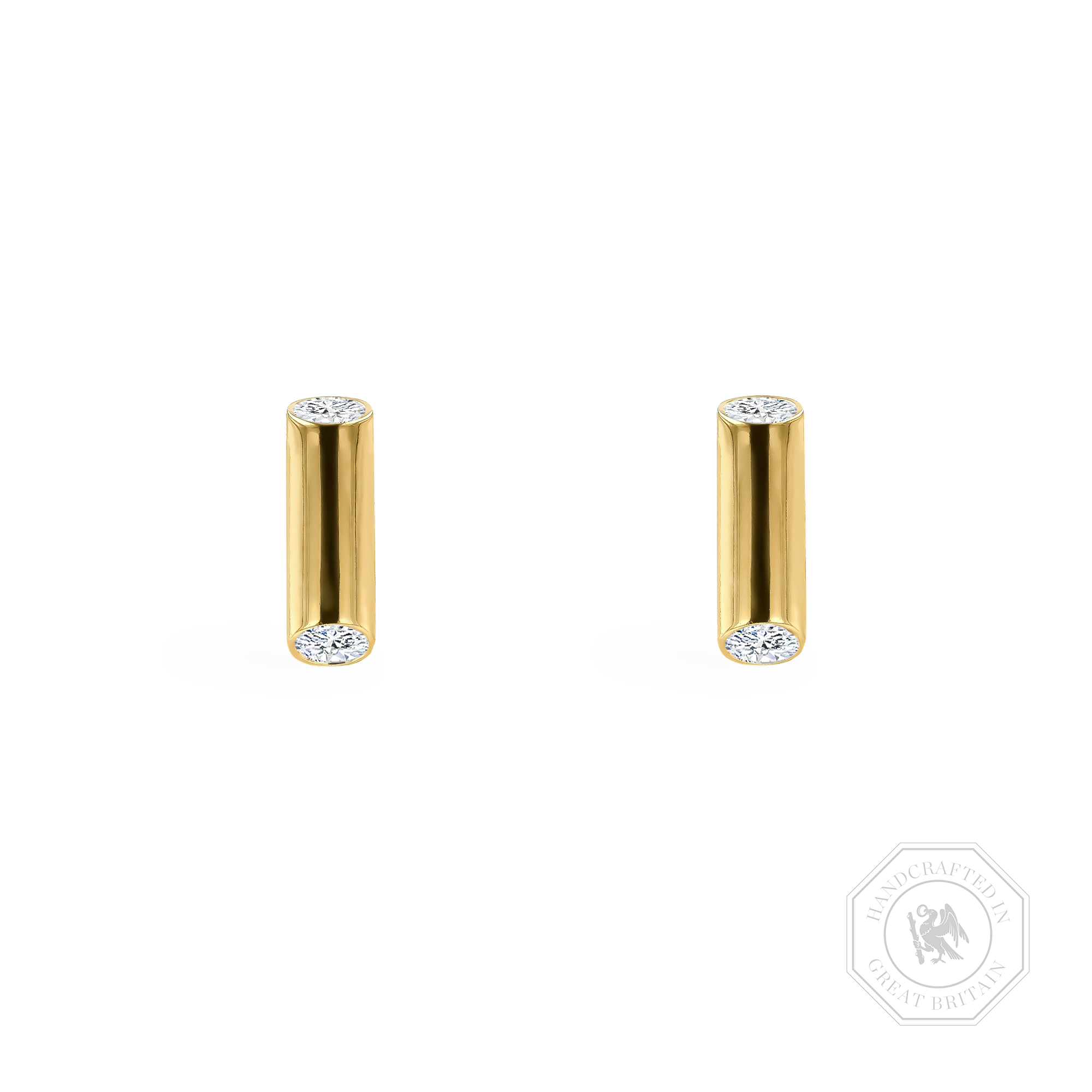 Eclipse 0.15ct Mini Diamond Stud Earrings Brilliant Cut, Rubover Set_1