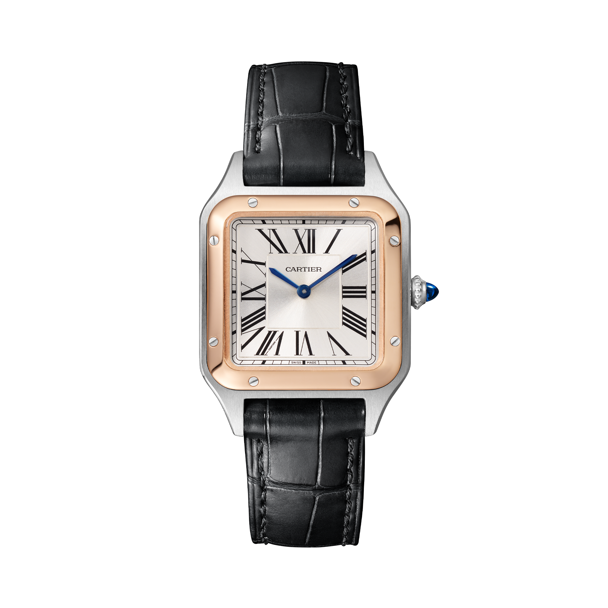 Cartier Santos-Dumont 38mm, Silver Dial, Roman Numerals_1