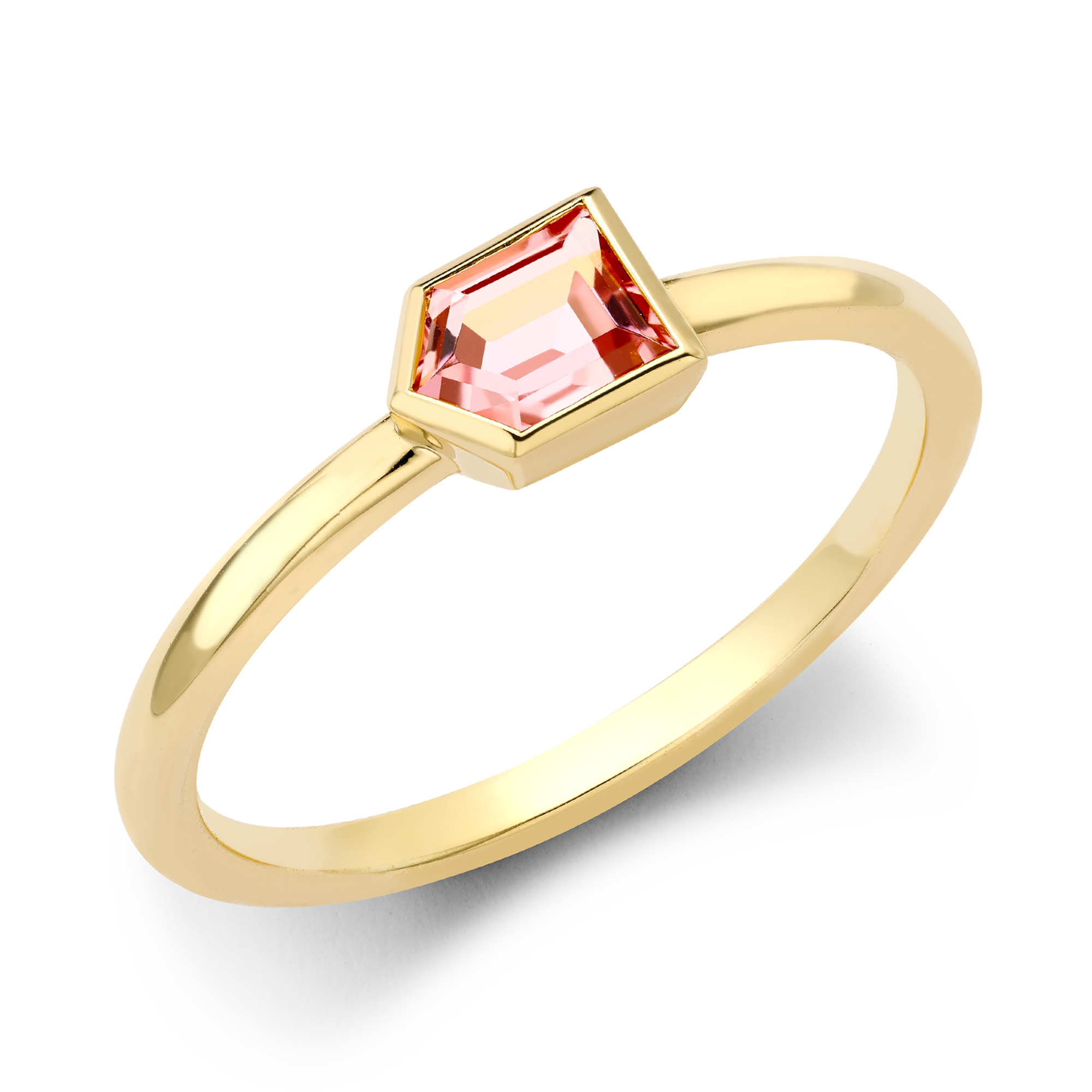 Lady Garden Pink Tourmaline Ring Rubover setting_1