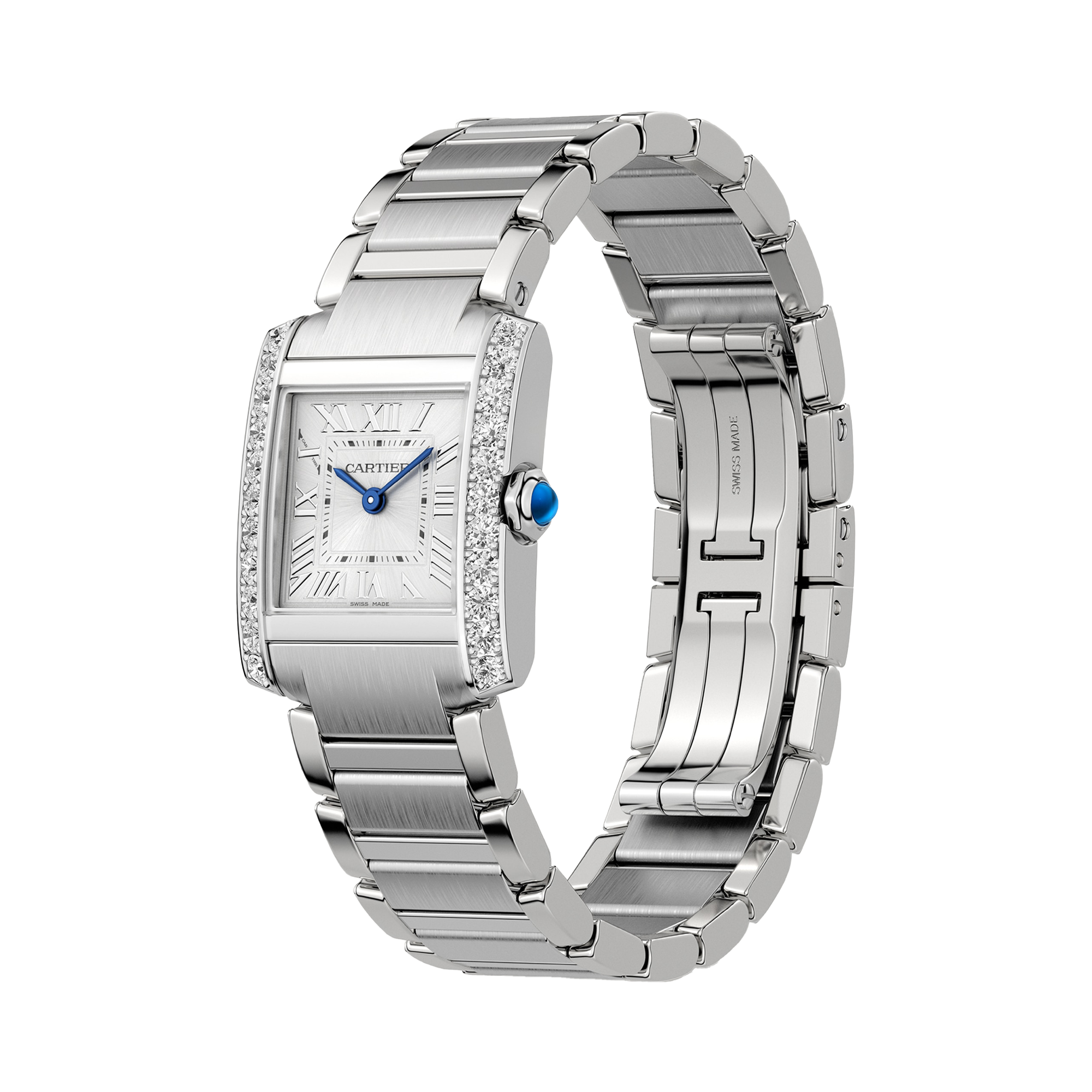 Cartier Tank Française 21.2mm, Silver Dial, Roman Numerals_2