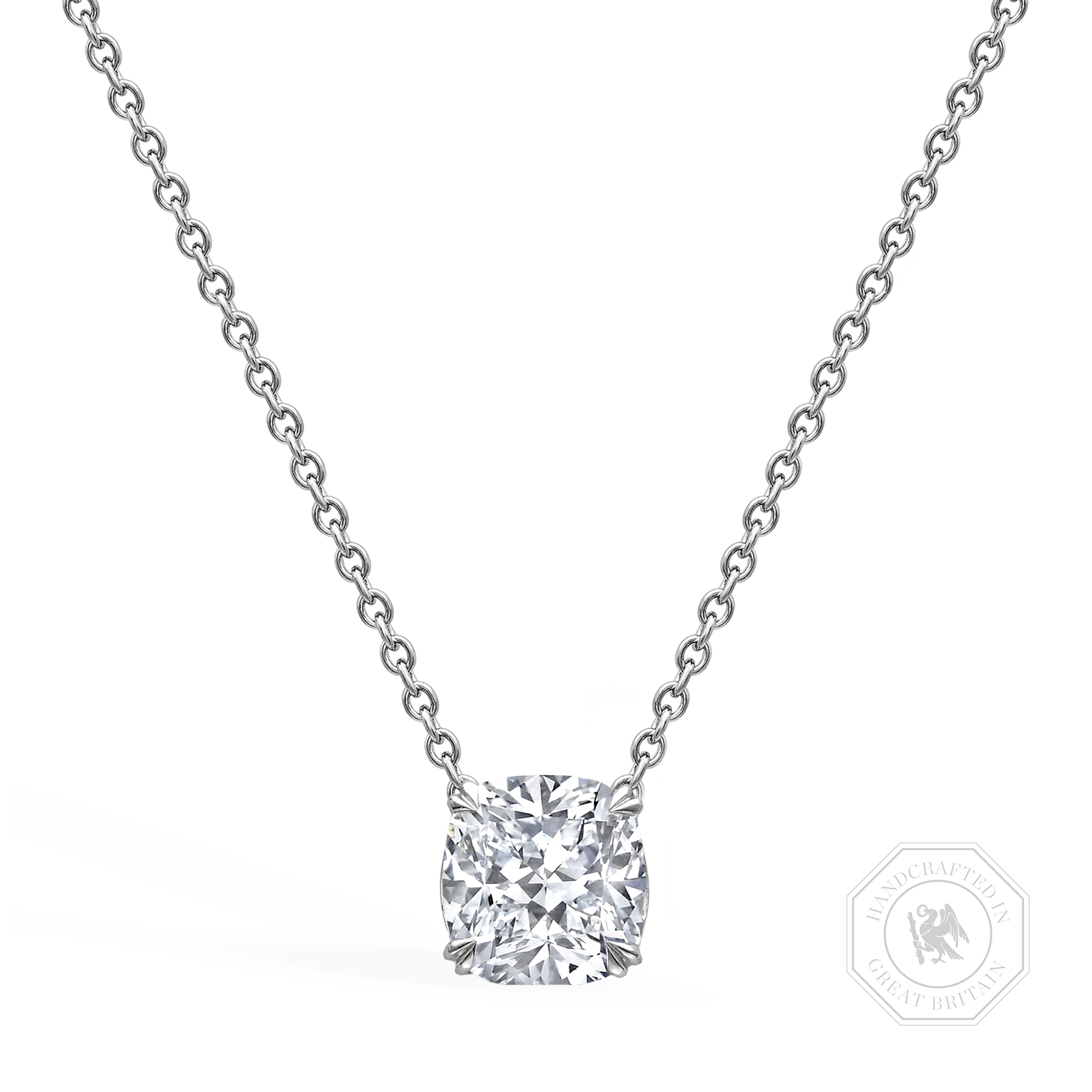 Windsor 1.01ct Cushion Diamond Pendant Cushion Cut, Claw Set_1