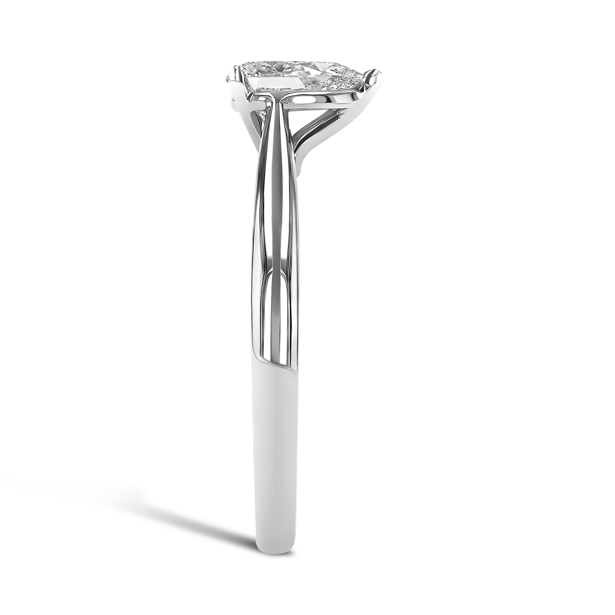 Gaia 0.50ct Diamond Solitaire Ring Pear Cut, Claw Set_4