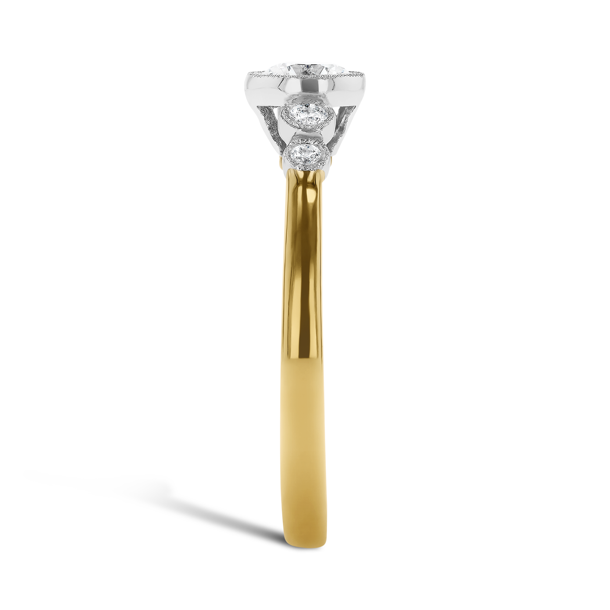 Celia 0.41ct Brilliant Cut Diamond Ring Brilliant Cut, Millegrain Set_4