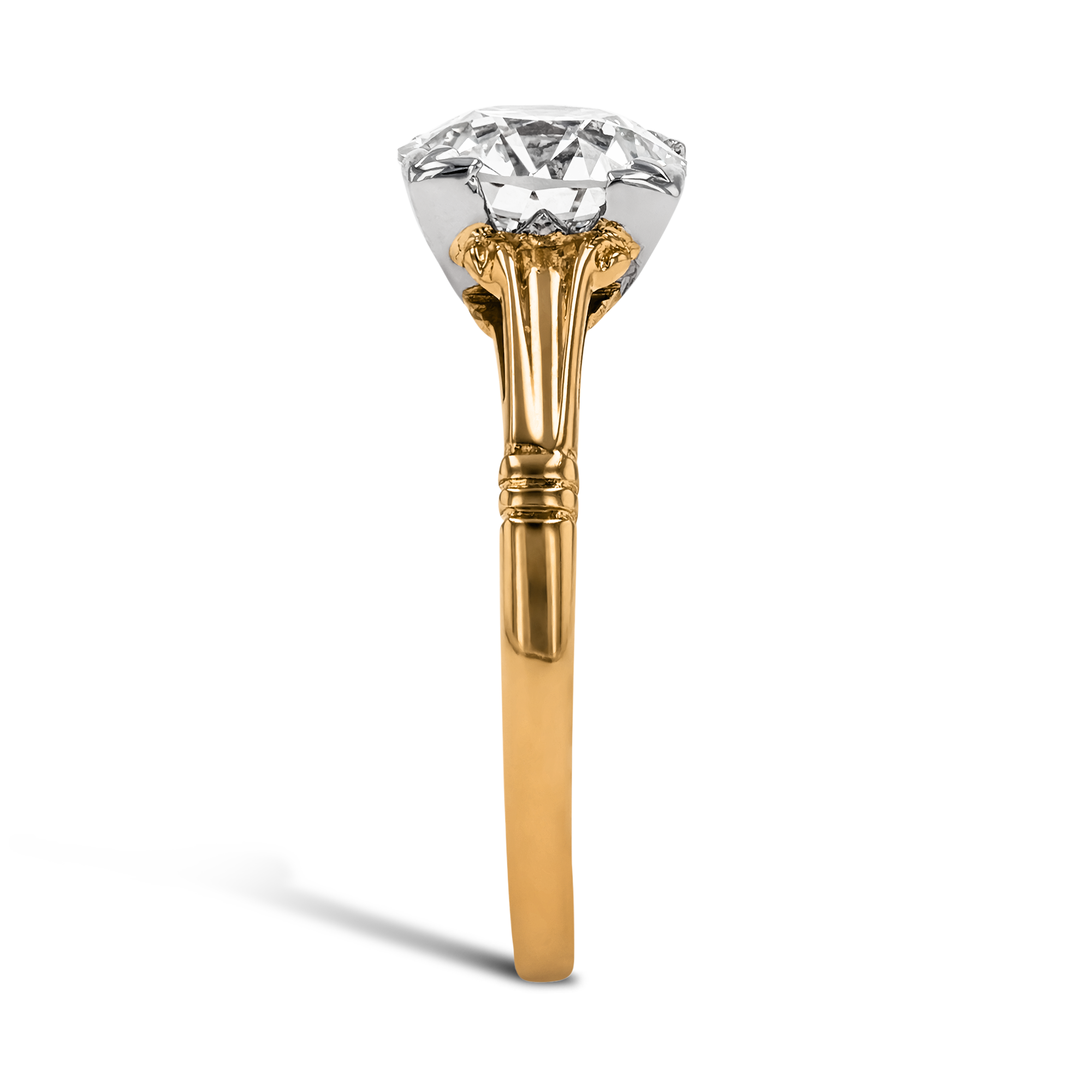 Old Cut 1.78ct Diamond Solitaire Ring Old European Cut, Claw Set_4