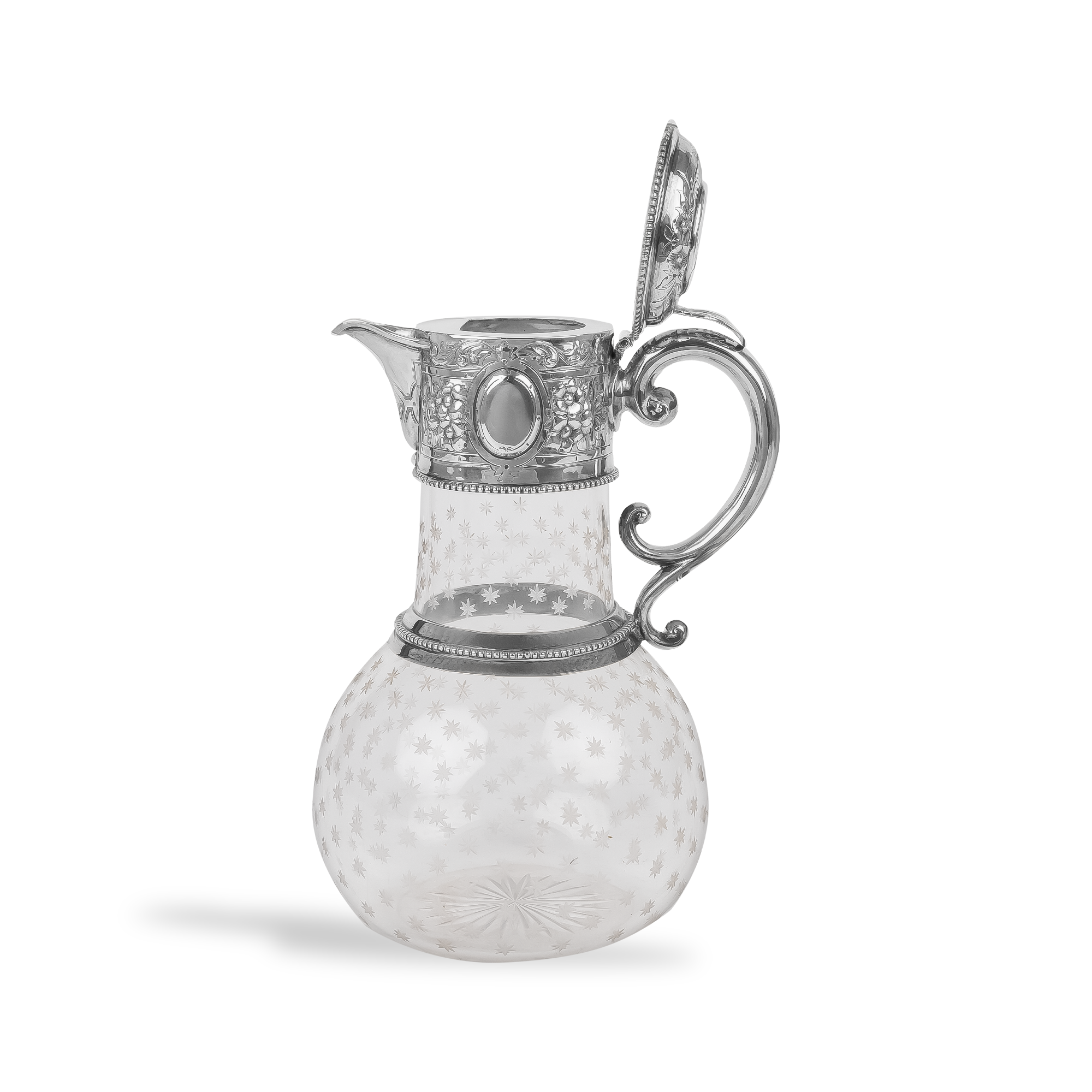 Silver Antique Mounted Claret Jug Hallmarked Sheffield_3