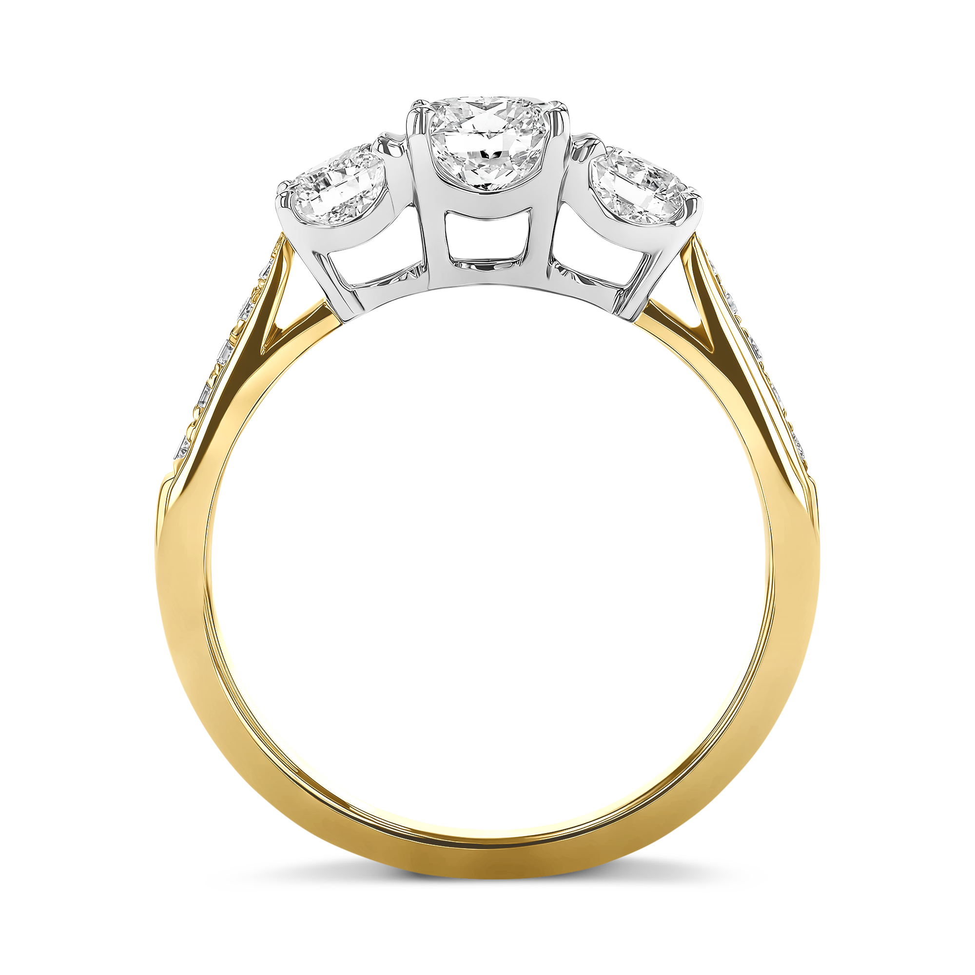 Duchess 0.98ct Diamond Three Stone Ring Brilliant cut, Claw set_3