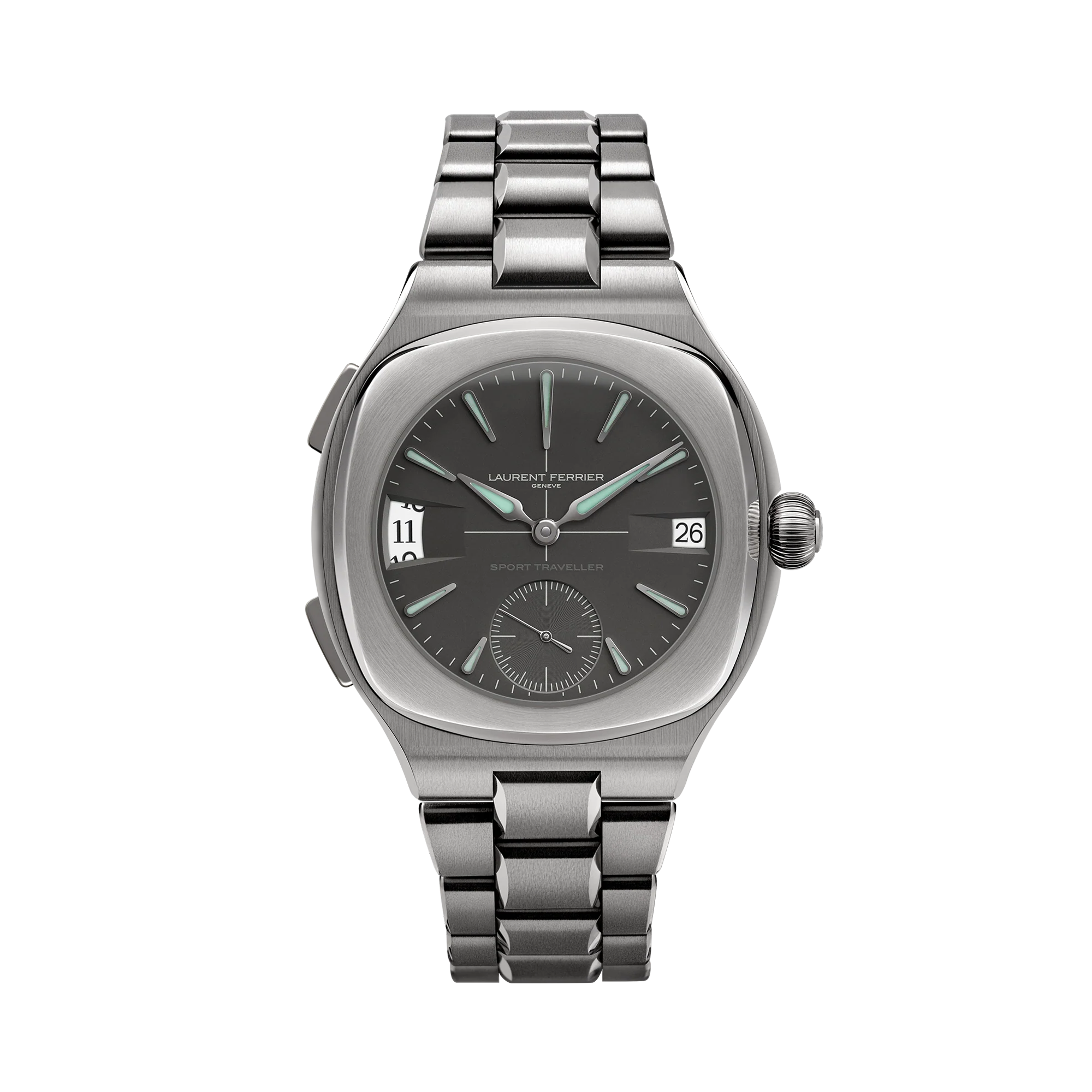 Laurent Ferrier Sport Traveller Slate Grey 42mm, Slate Grey Opaline Dial, Arabic/Baton Numerals_1