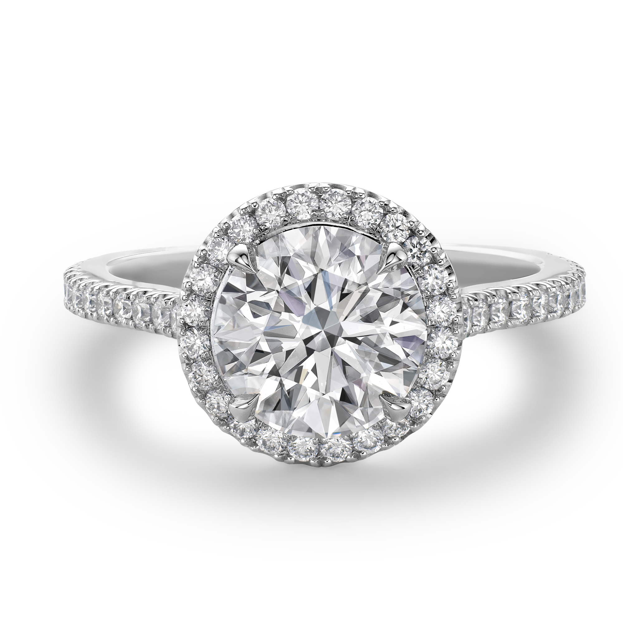 Celestial Brilliant Cut 2.08ct Type IIA Diamond Cluster Ring Brilliant cut, Claw set_2