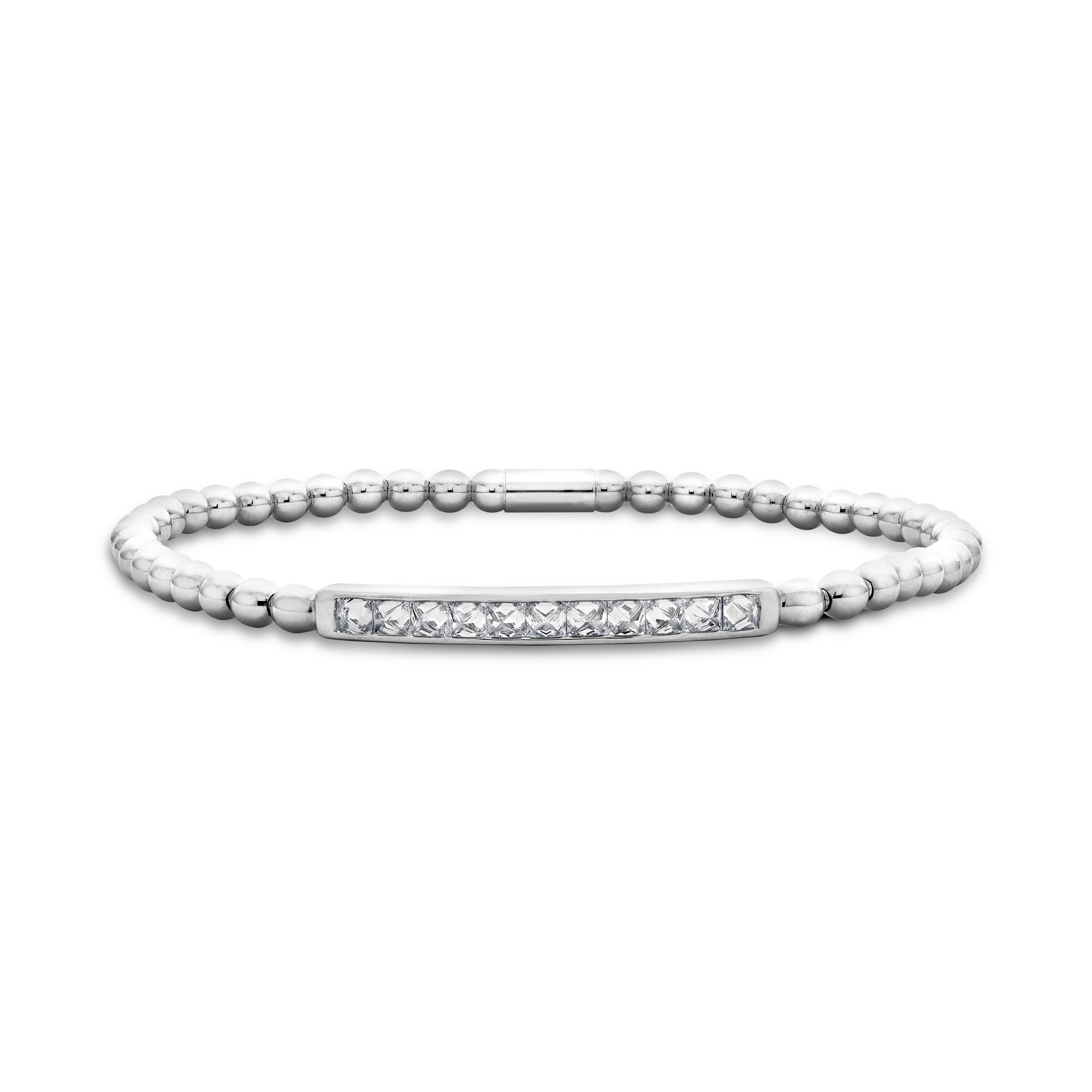 RockChic Diamond Expandable Bangle Princess Cut, Channel Set_1