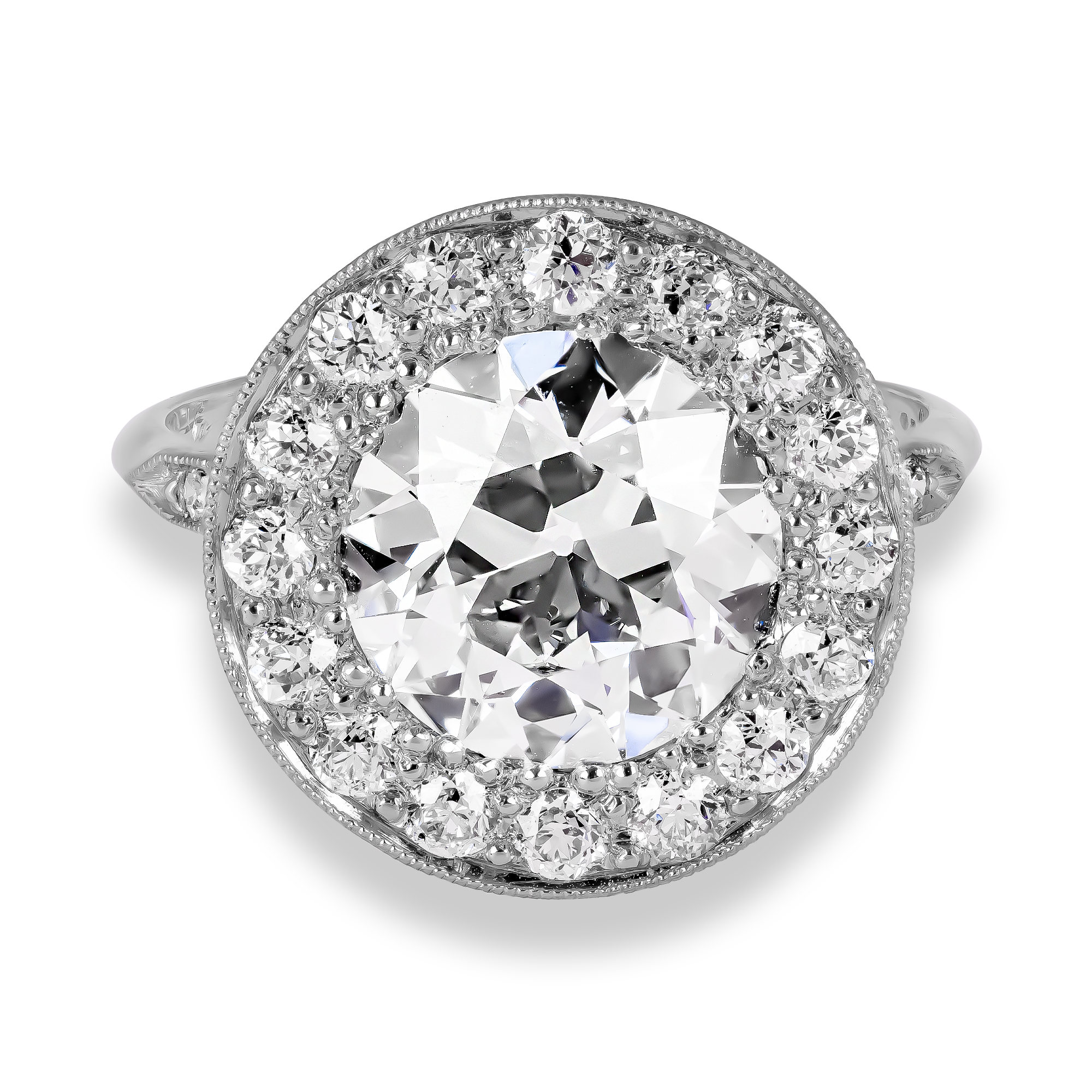 Art Deco Tiffany & Co. 2.67ct Diamond Cluster Ring Old European Cut, Grain set_2