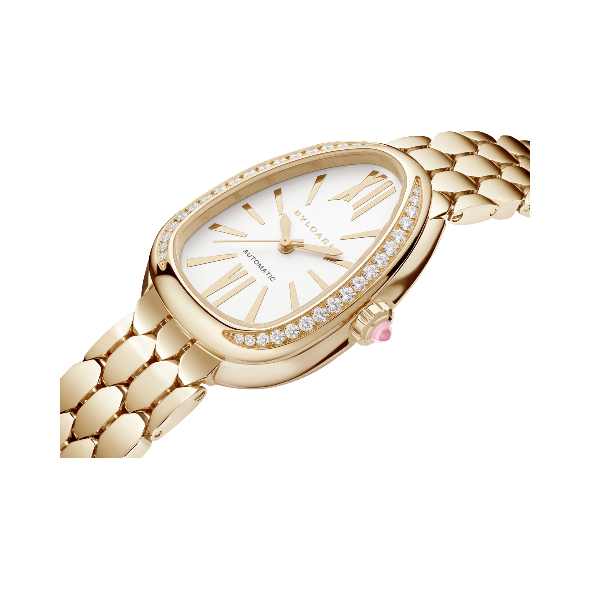 Bvlgari Serpenti Seduttori 34mm, White Dial, Baton/Roman Numerals_2