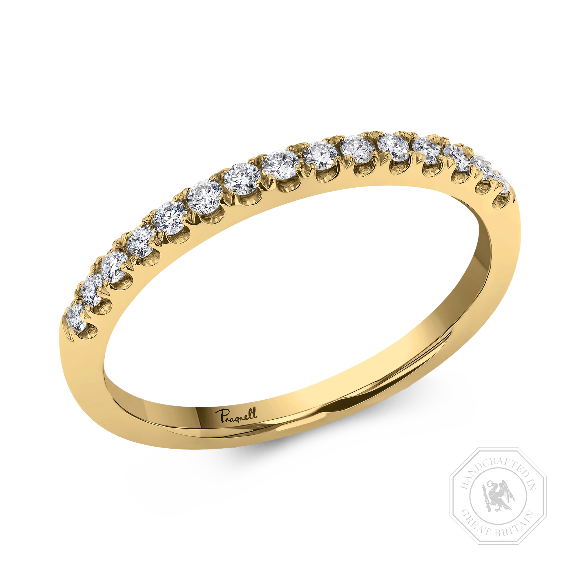 Celestial 0.22ct Diamond Half Eternity Ring Brilliant Cut, Micro Pavé Set_1