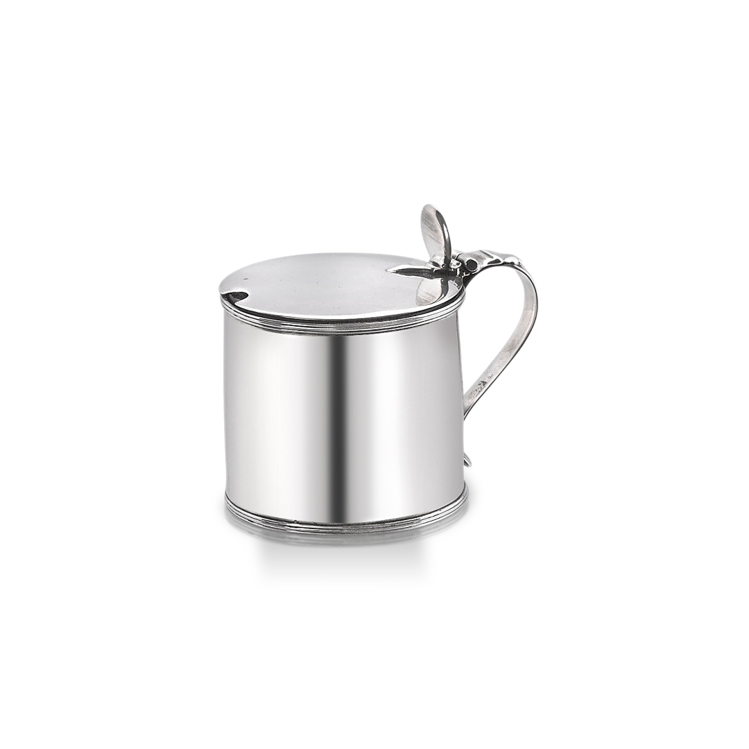 Silver George III Drum Mustard Pot Hallmarked London_1