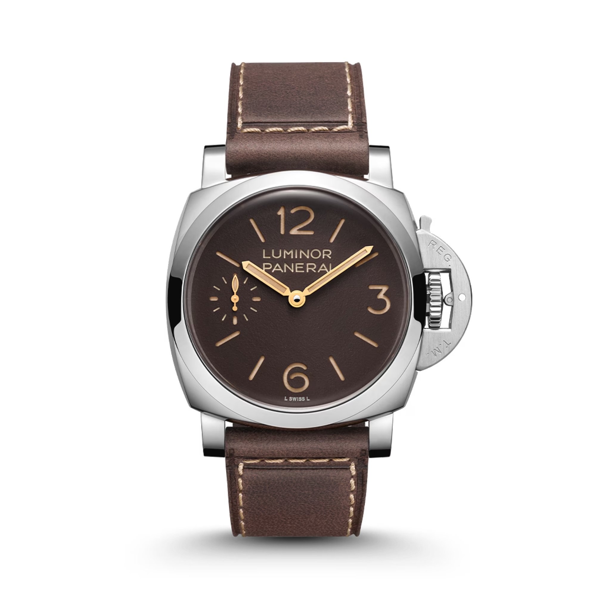 Panerai Luminor 44mm, Brown Dial, Arabic/Baton Numerals_1