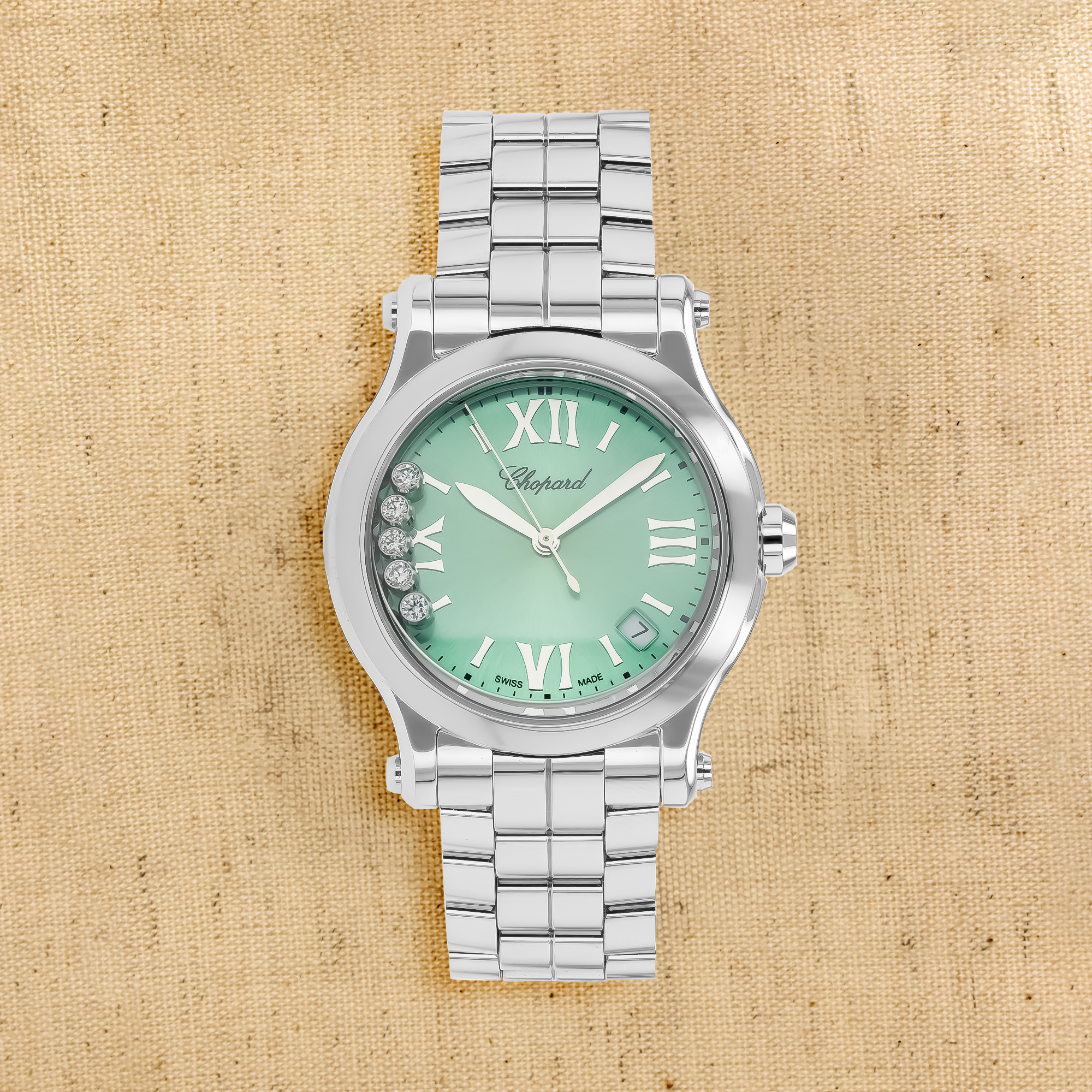 Chopard Happy Sport 30mm, Green Dial, Roman and Baton Numerals_1