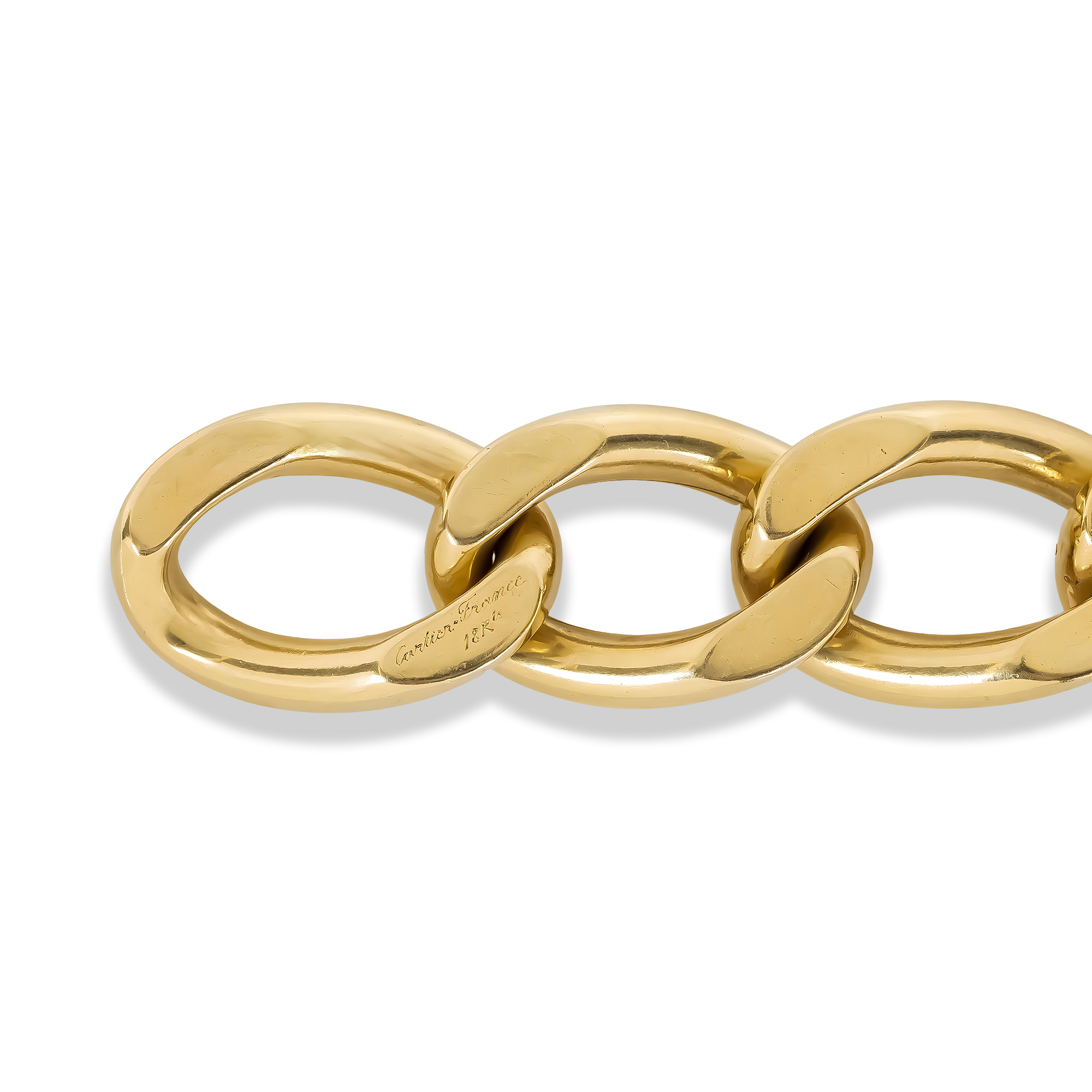 Retro Cartier 3.50ct Diamond Curb Link Bracelet Brilliant Cut, Pave Set_3