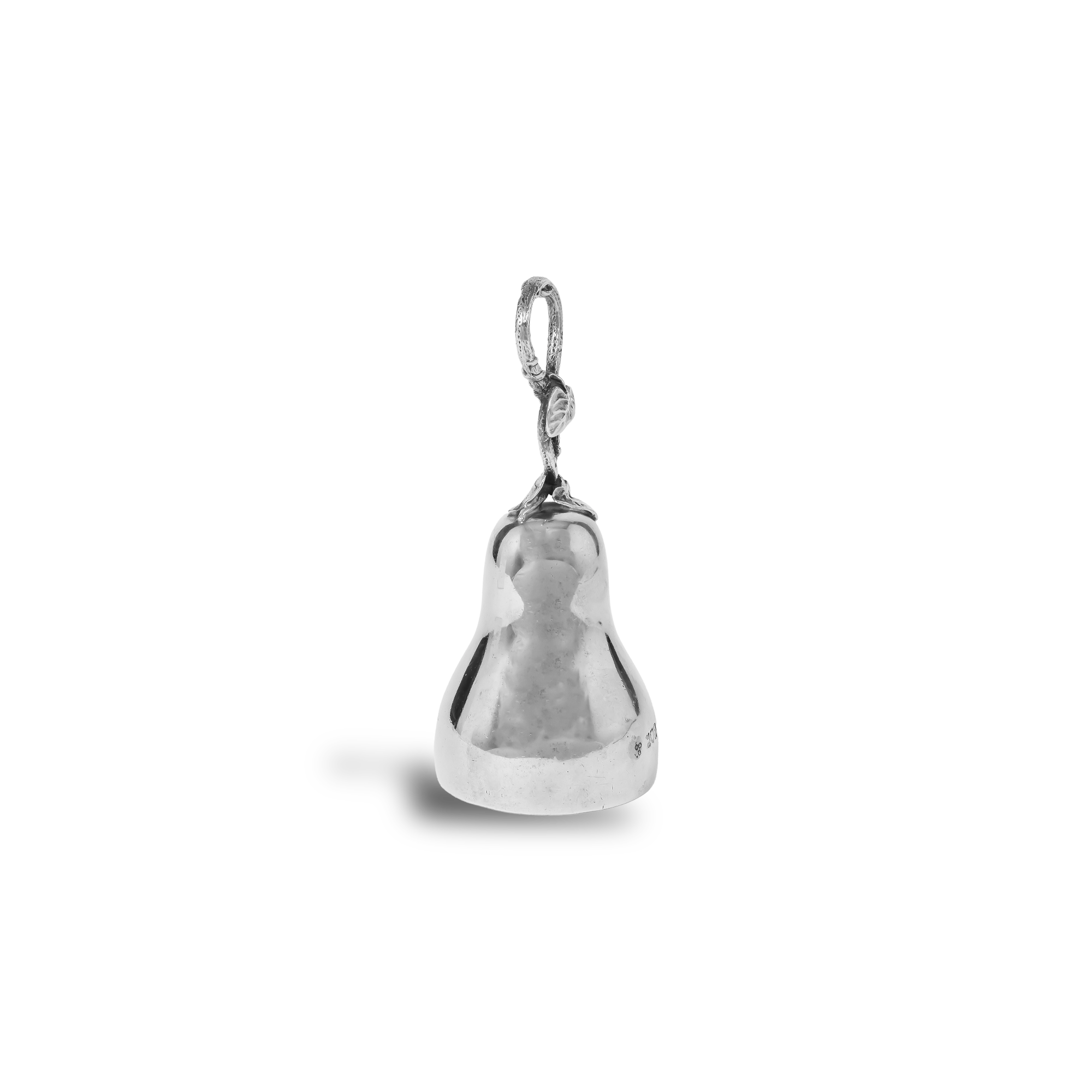 Victorian Silver Pear Shaped Table Bell Hallmarked London_2