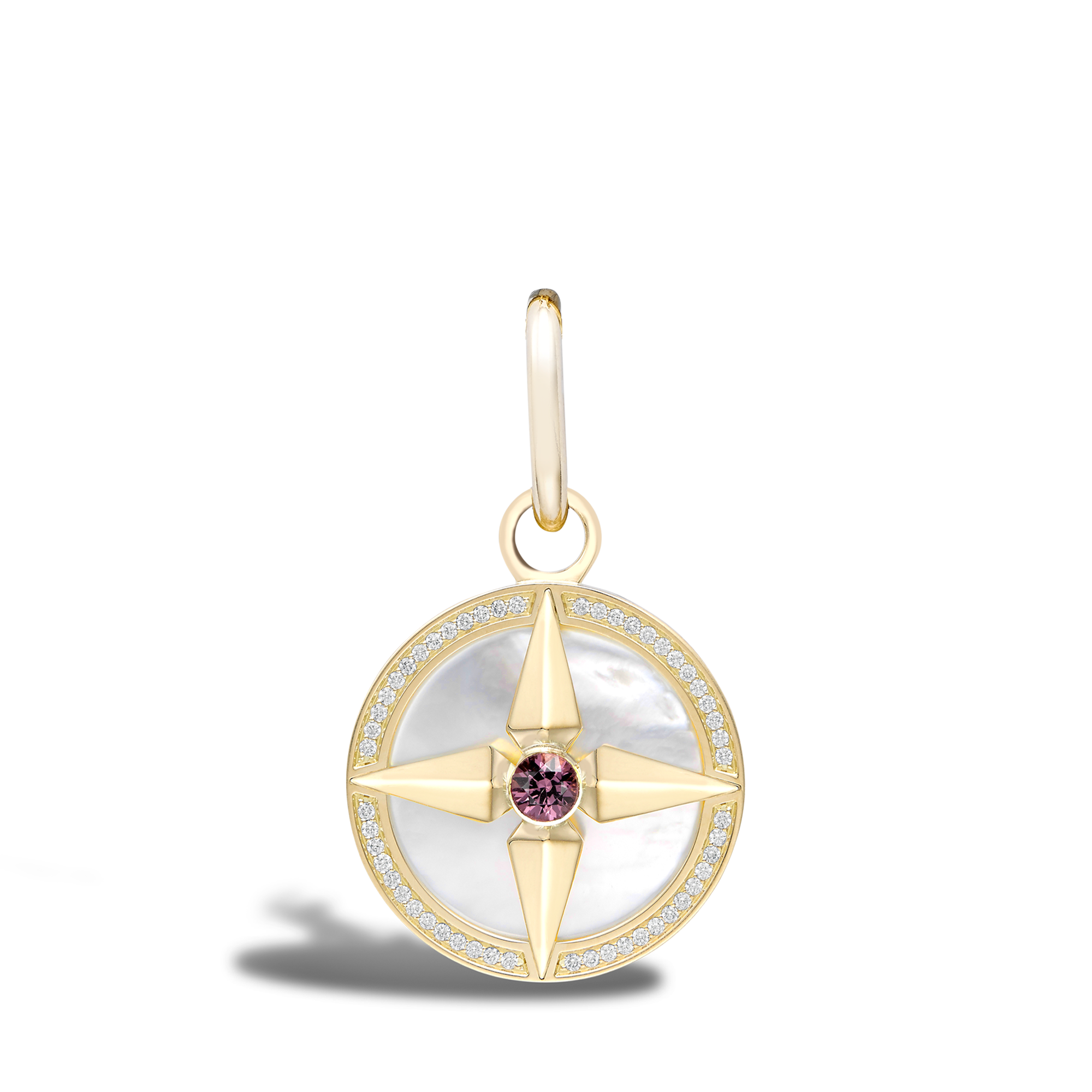 Spinel (August) Pendant Charm Brilliant Cut, Rubover & Claw Set_1