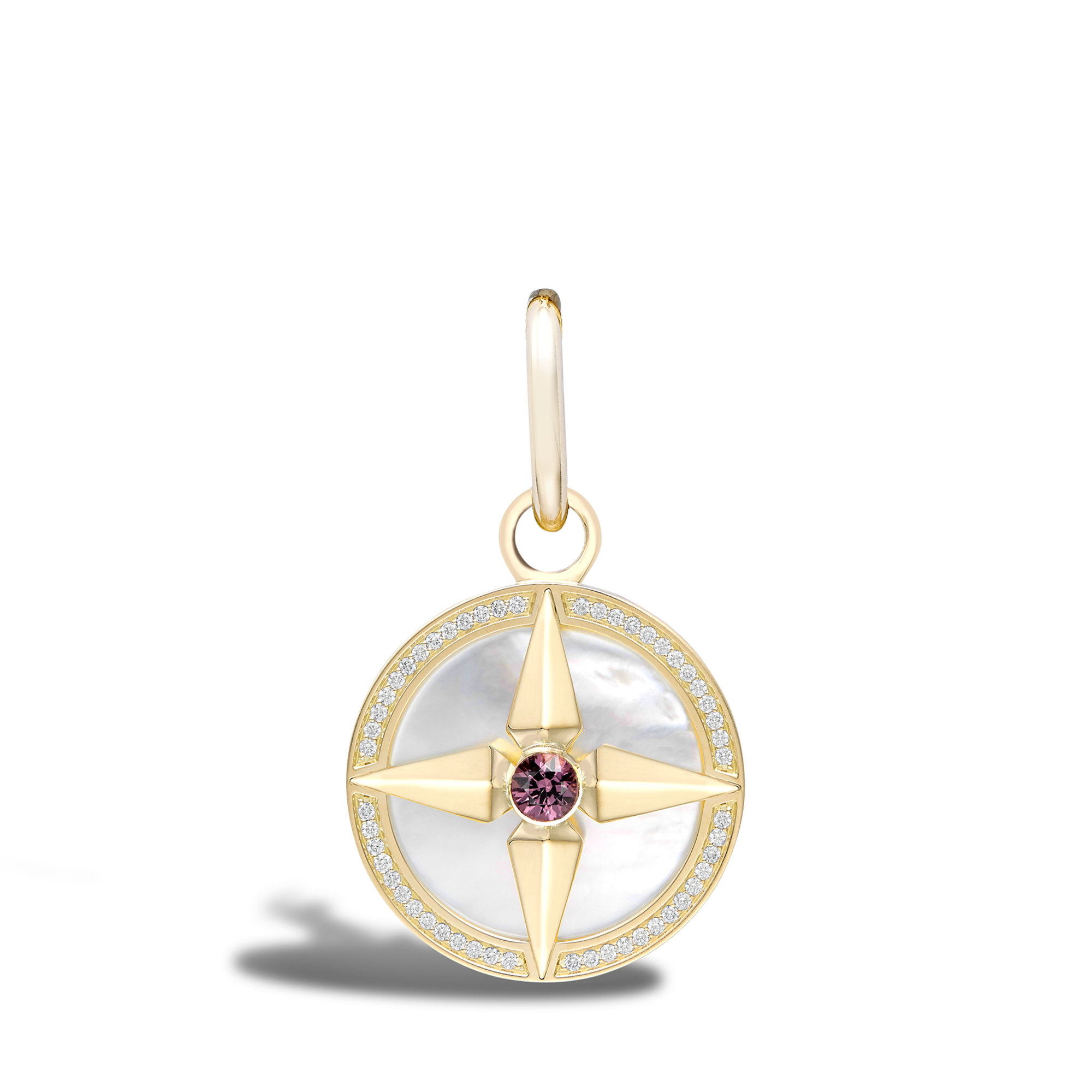 Spinel (August) Pendant Charm Brilliant Cut, Rubover & Claw Set_1